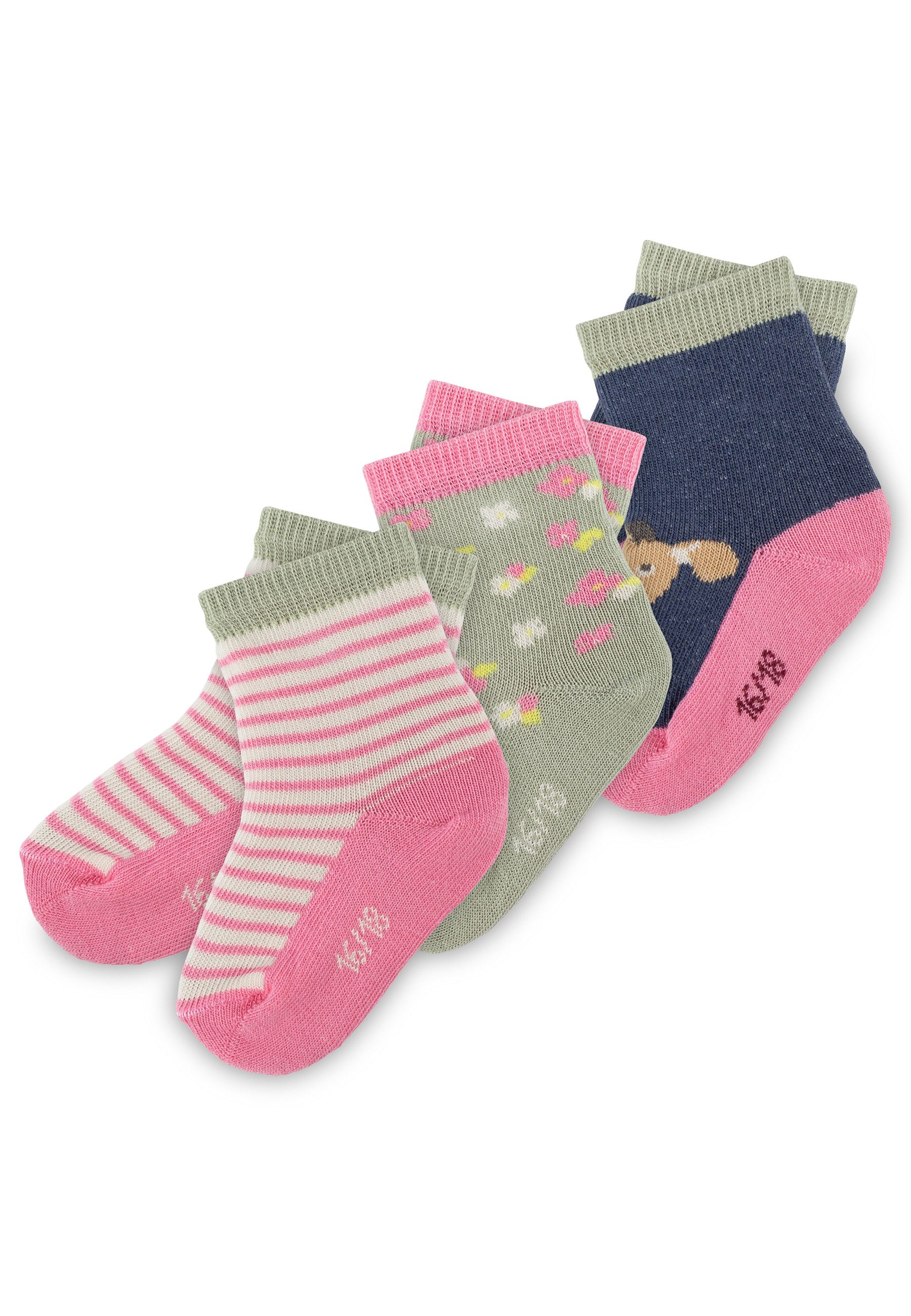 Sigikid Socken Socken-Set 3er Funny Dog für Babys Mädchen (3-Paar)
