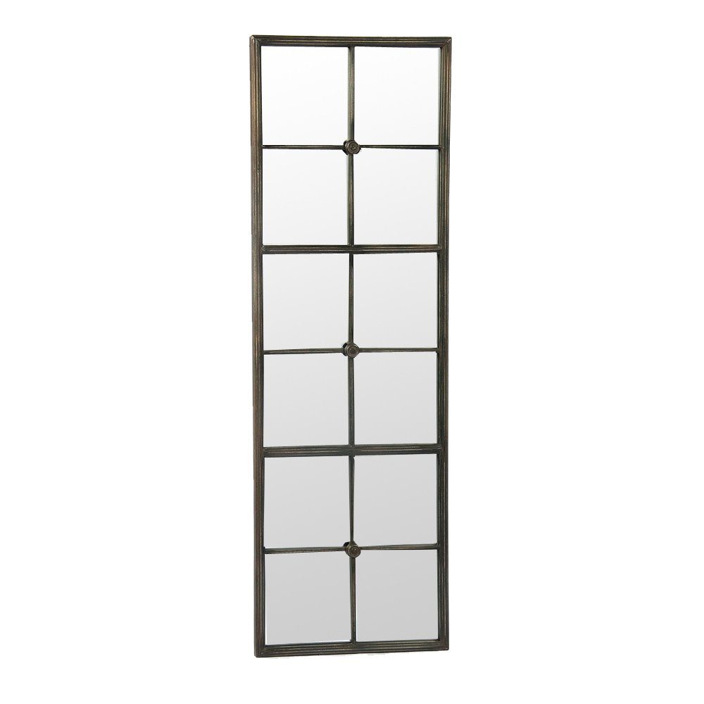 Grafelstein Spiegel Länglicher Spiegel BASTION antik Fenster H127cm Wandspiegel im Landhau
