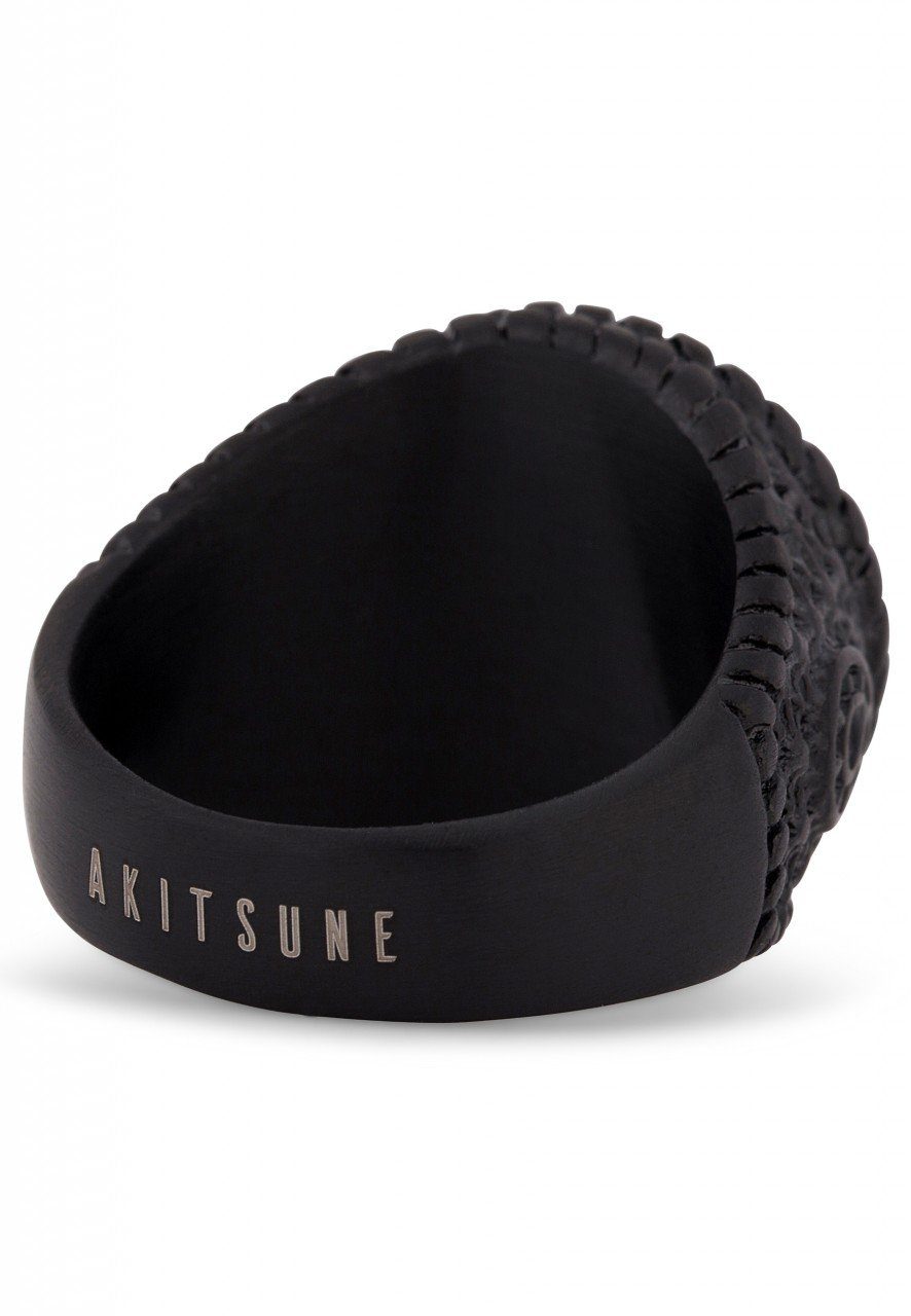 Akitsune Siegelring Imperator Ring Mattschwarz EU 65 - UK V - US 11