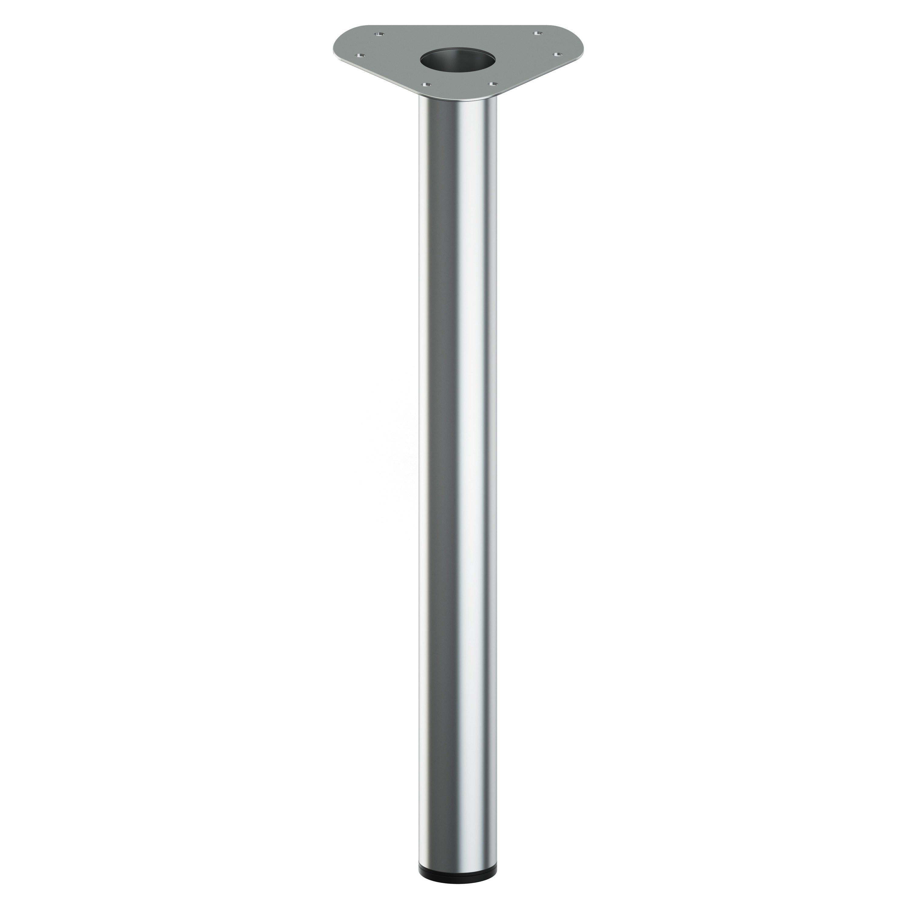Tischbein cm;Farbe:Silbermatt, mit Möbelfüße Stellfuß Tischbein ib 60 mm - - style Ø integrierten Länge:20 Tischfüße