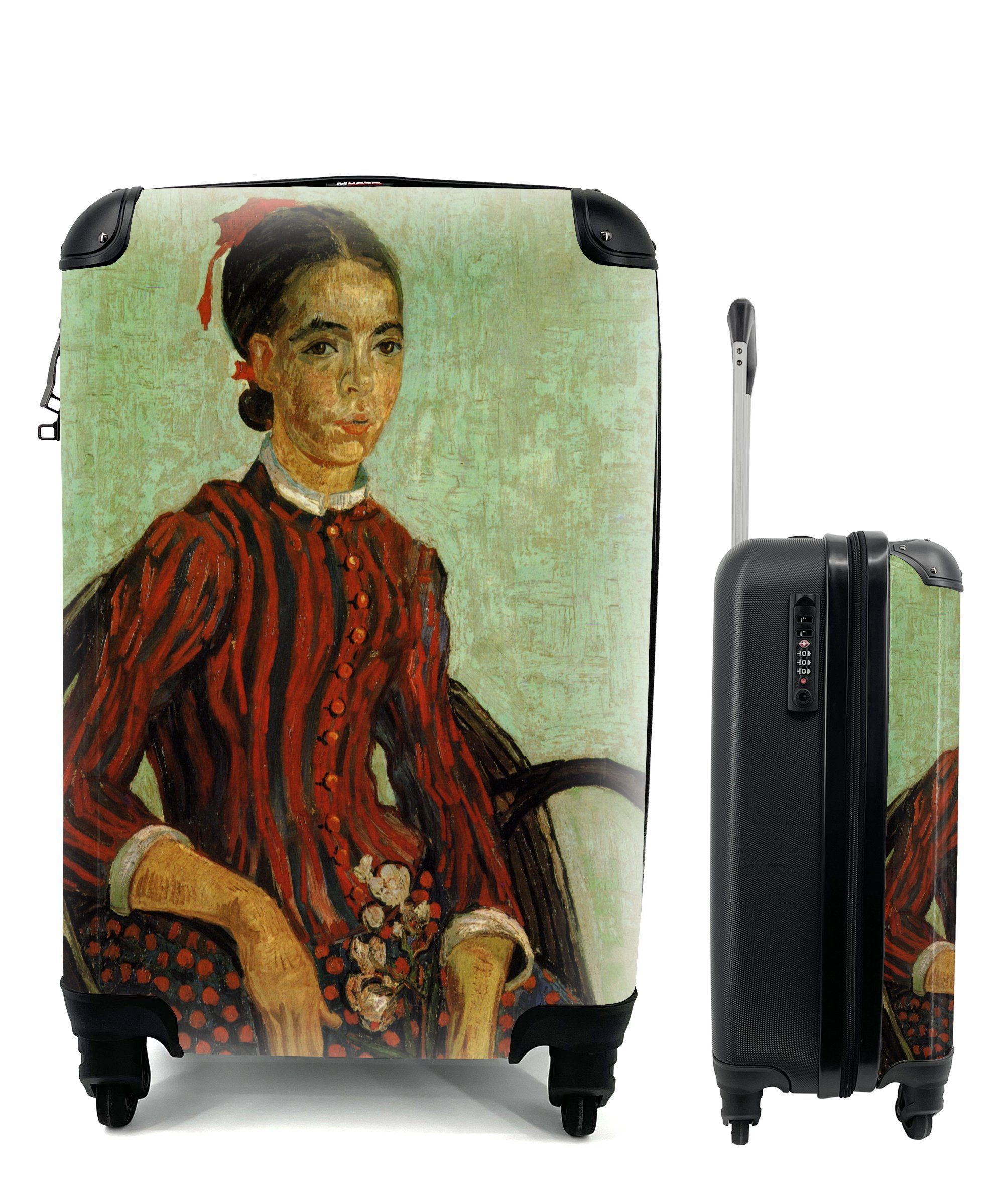 La Trolley, van MuchoWow Handgepäckkoffer Handgepäck für Reisekoffer Reisetasche Rollen, mit Gogh, Mousmé 4 - Vincent Ferien, rollen,