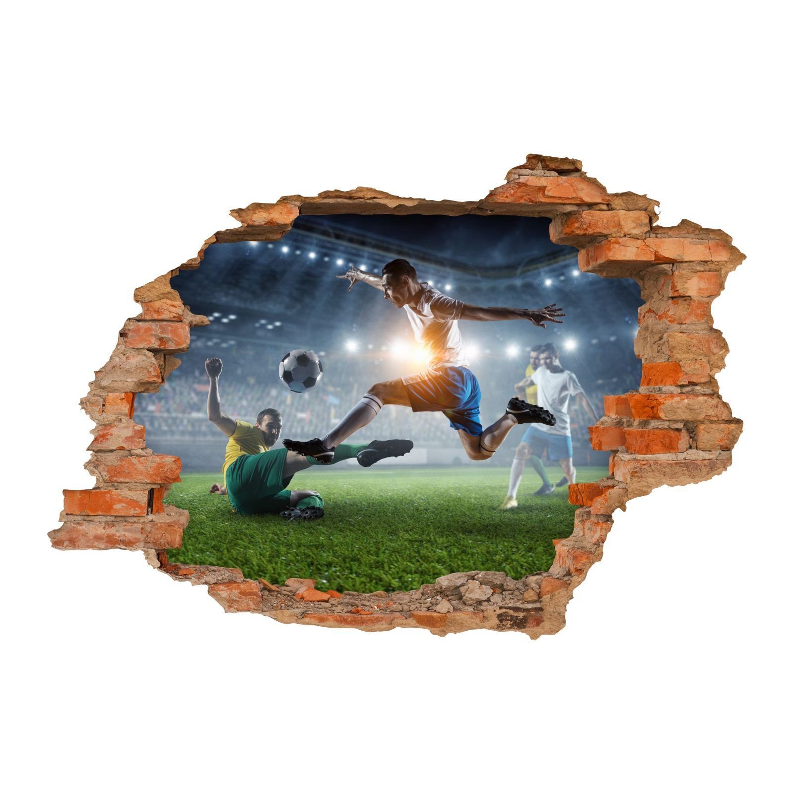 nikima Wandtattoo 223 Wandtattoo Fußball - Loch in der Wand - 500 x 350 mm günstig online kaufen