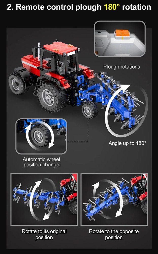 CaDA CaDA Farm Traktor 1/17 (1675 Teile) Konstruktionsspielsteine – Bild 5 von 5
