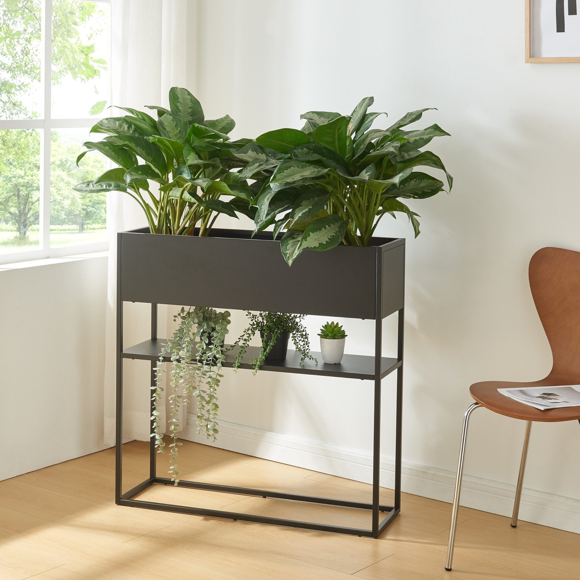 en.casa Blumenkasten, »Joensuu« Hochbeet mit Ablage günstig online kaufen