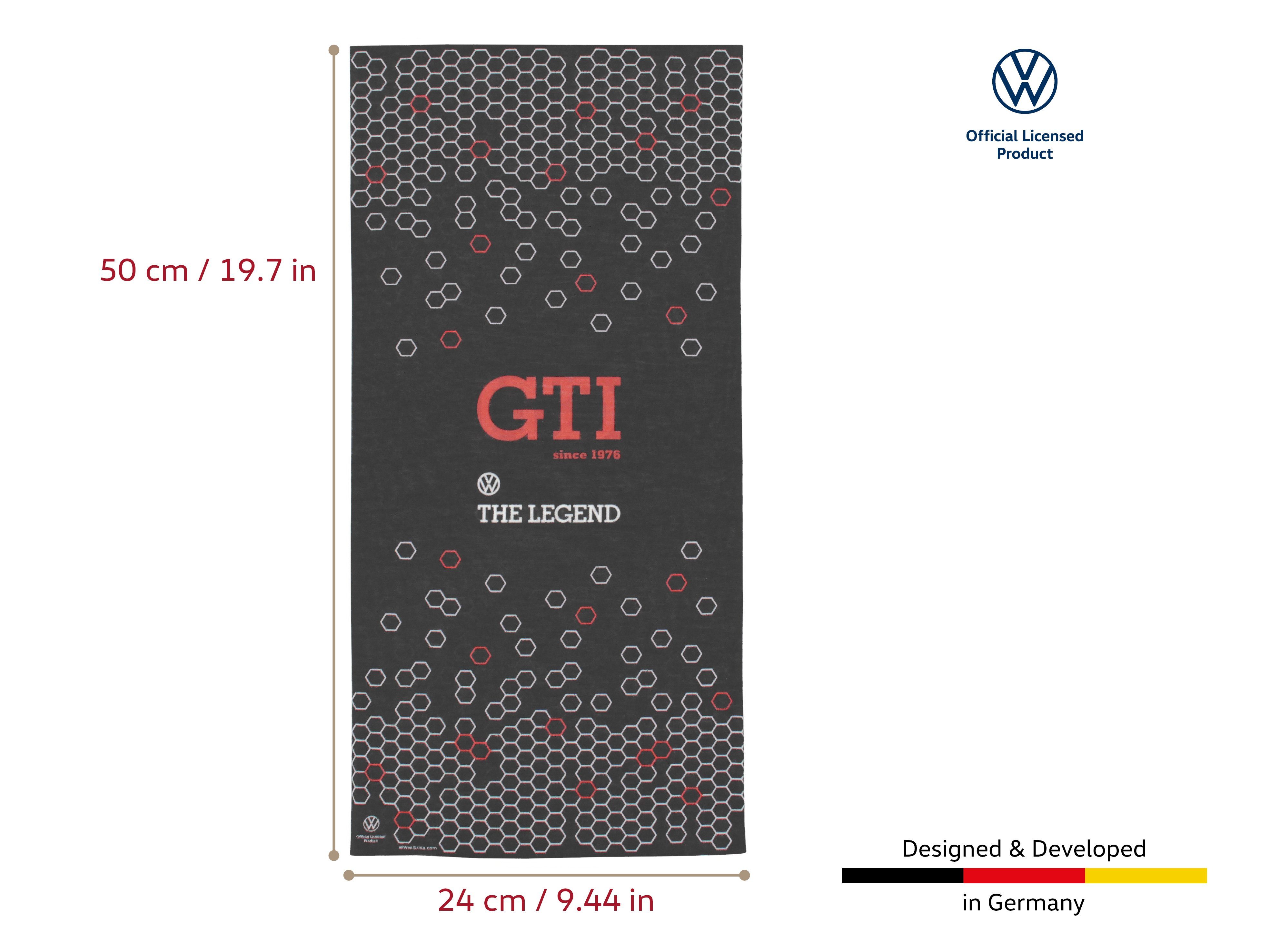 VW Collection by BRISA Multifunktionstuch Volkswagen Unisex Schlauchschal, Halstuch, Antibakterieller Schal im schwarzen GTI Design
