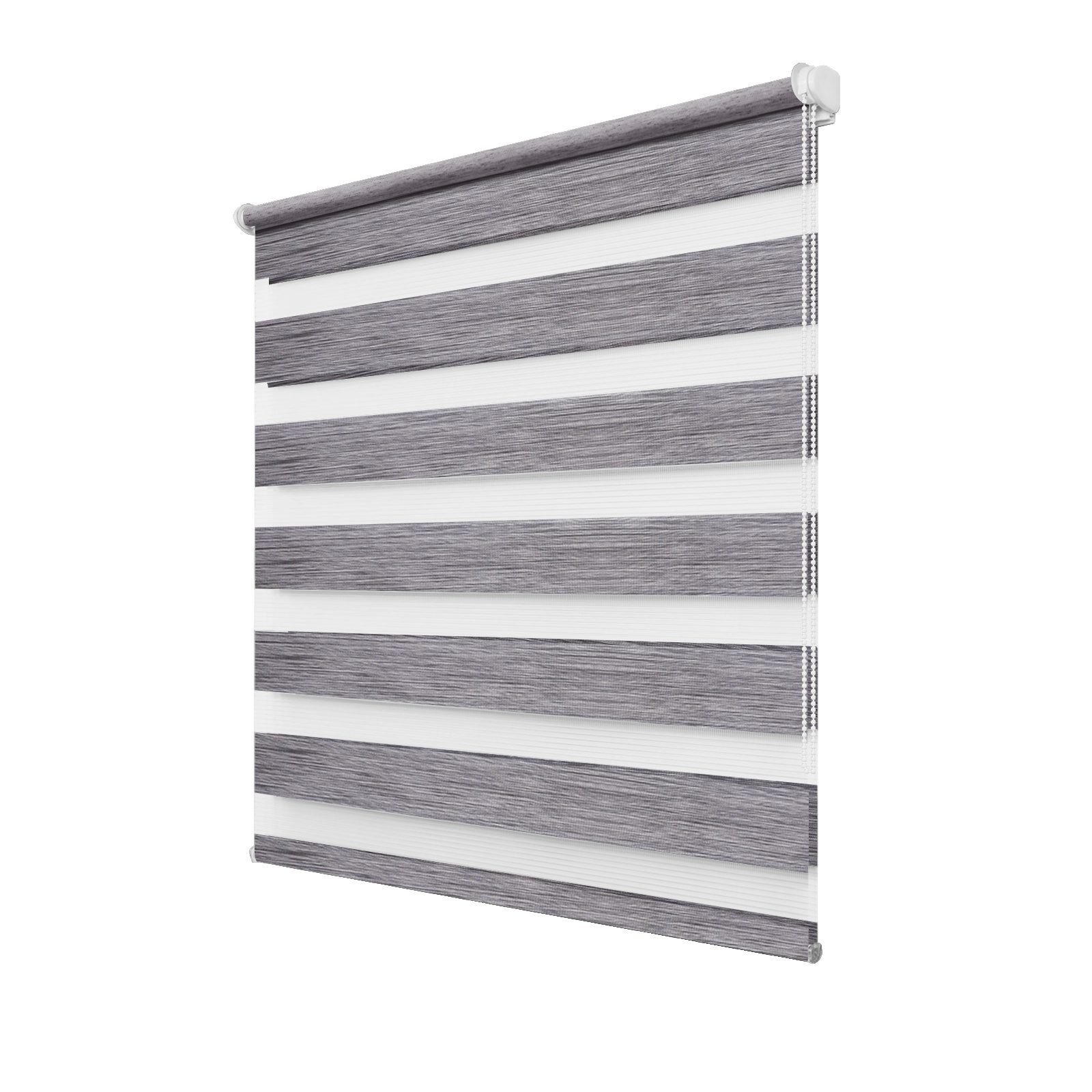 Doppelrollo ohne Bohren, Weiß-Beige-Braun/Weiß-Grau-Anthrazit, OUBO, Lichtdurchlässig Rollo für Fenster & Tür, Klemmfix, Klemmträger, Lichtschutz schnelle und einfache Montage mit beiliegendem