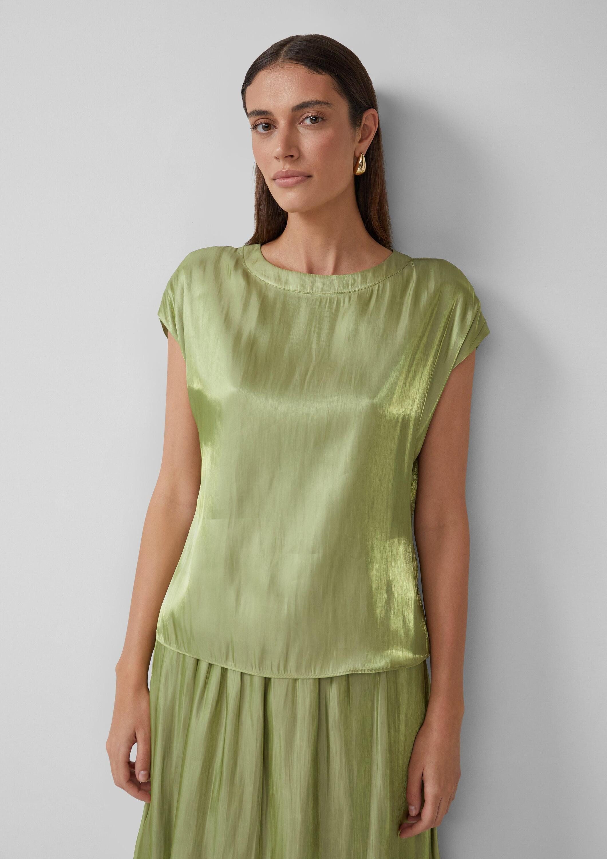 s.Oliver Blusentop Bluse Viskosebluse mit überschnittenen Schultern günstig online kaufen