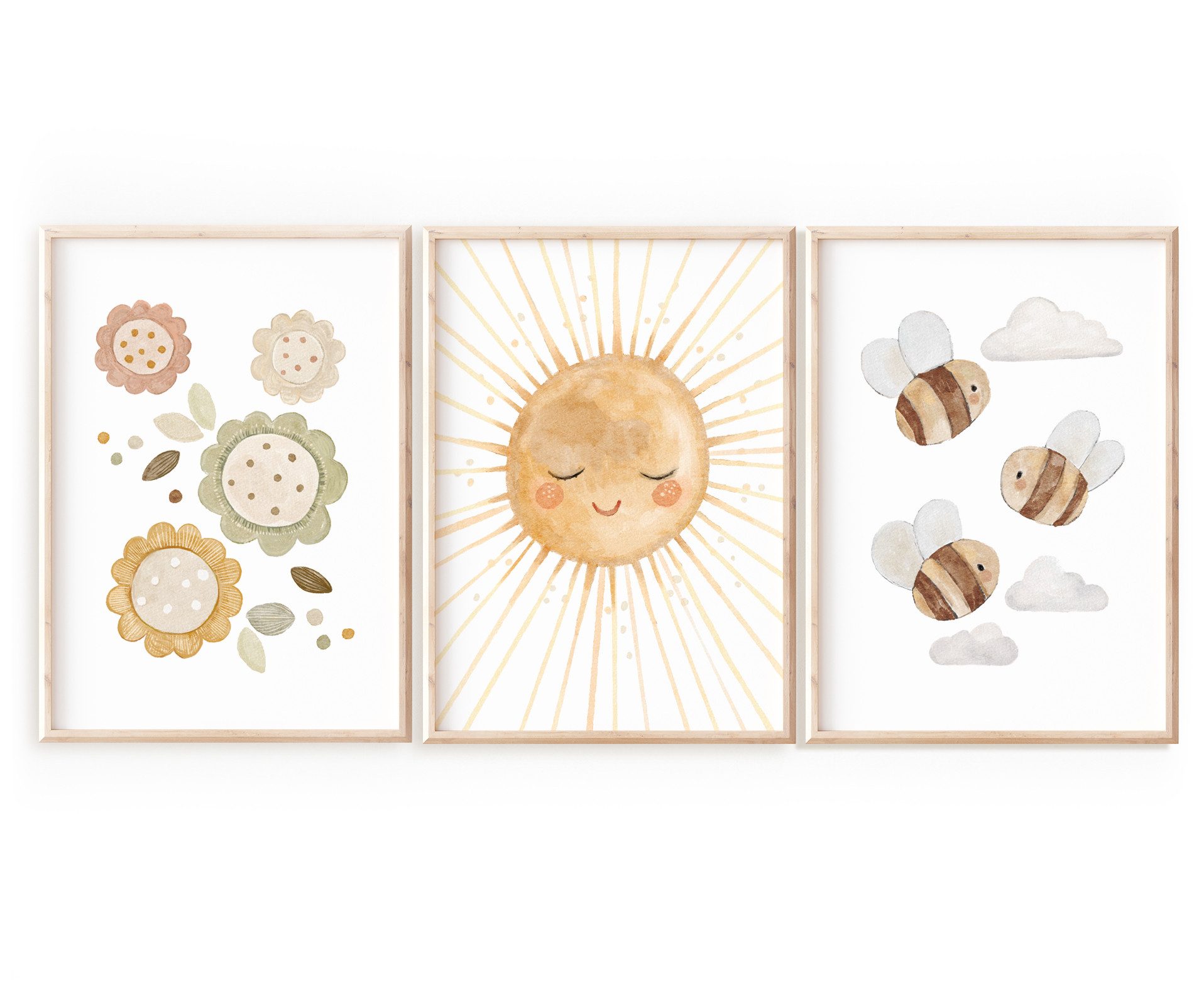 Pipapier Poster 3er Posterset "Sommer", Kinderzimmerbilder, Kinderbilder, B günstig online kaufen