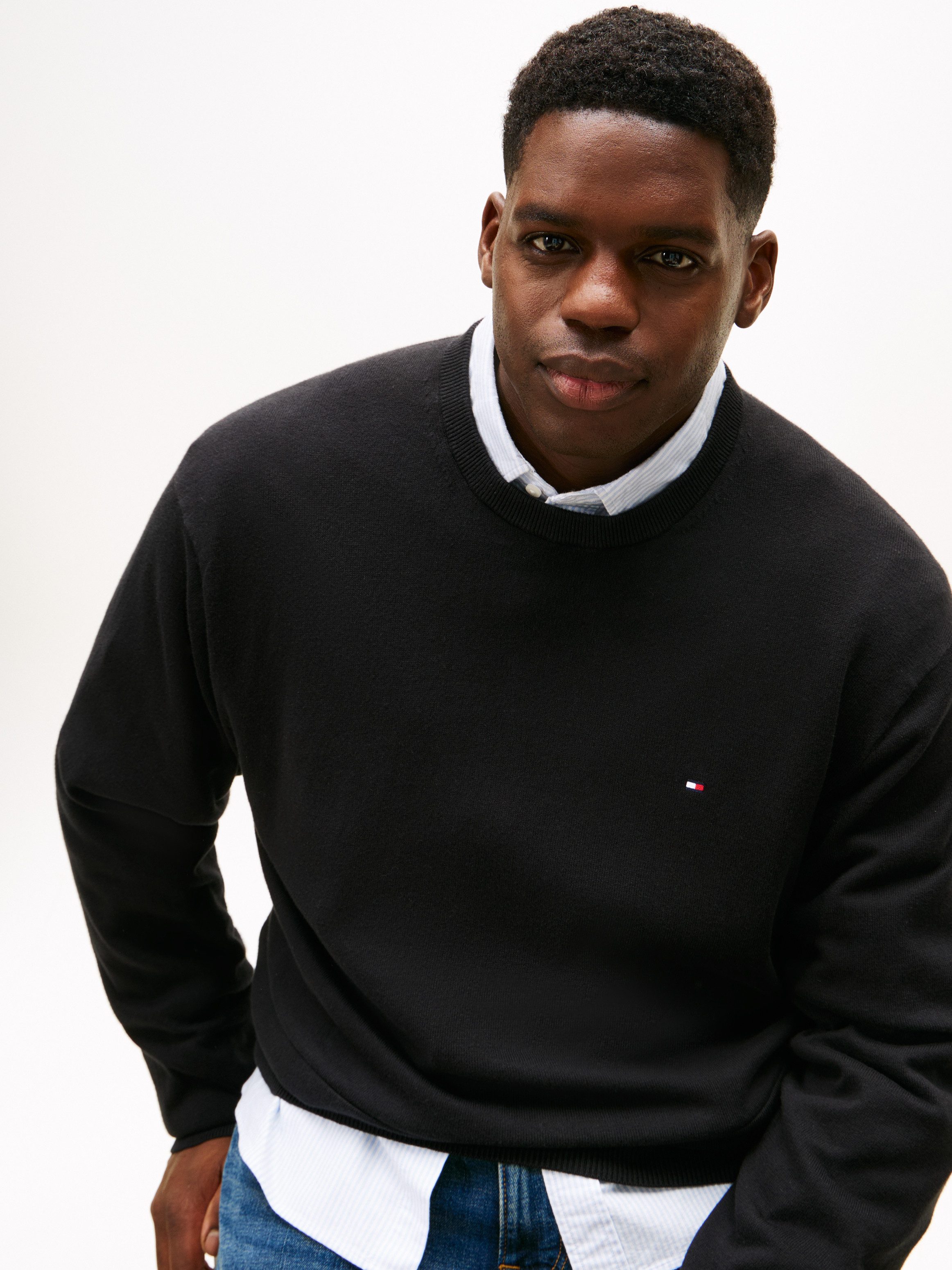 Tommy Hilfiger Big & Tall Rundhalspullover BT-PIMA ORG CTN CASHMERE CN-B günstig online kaufen