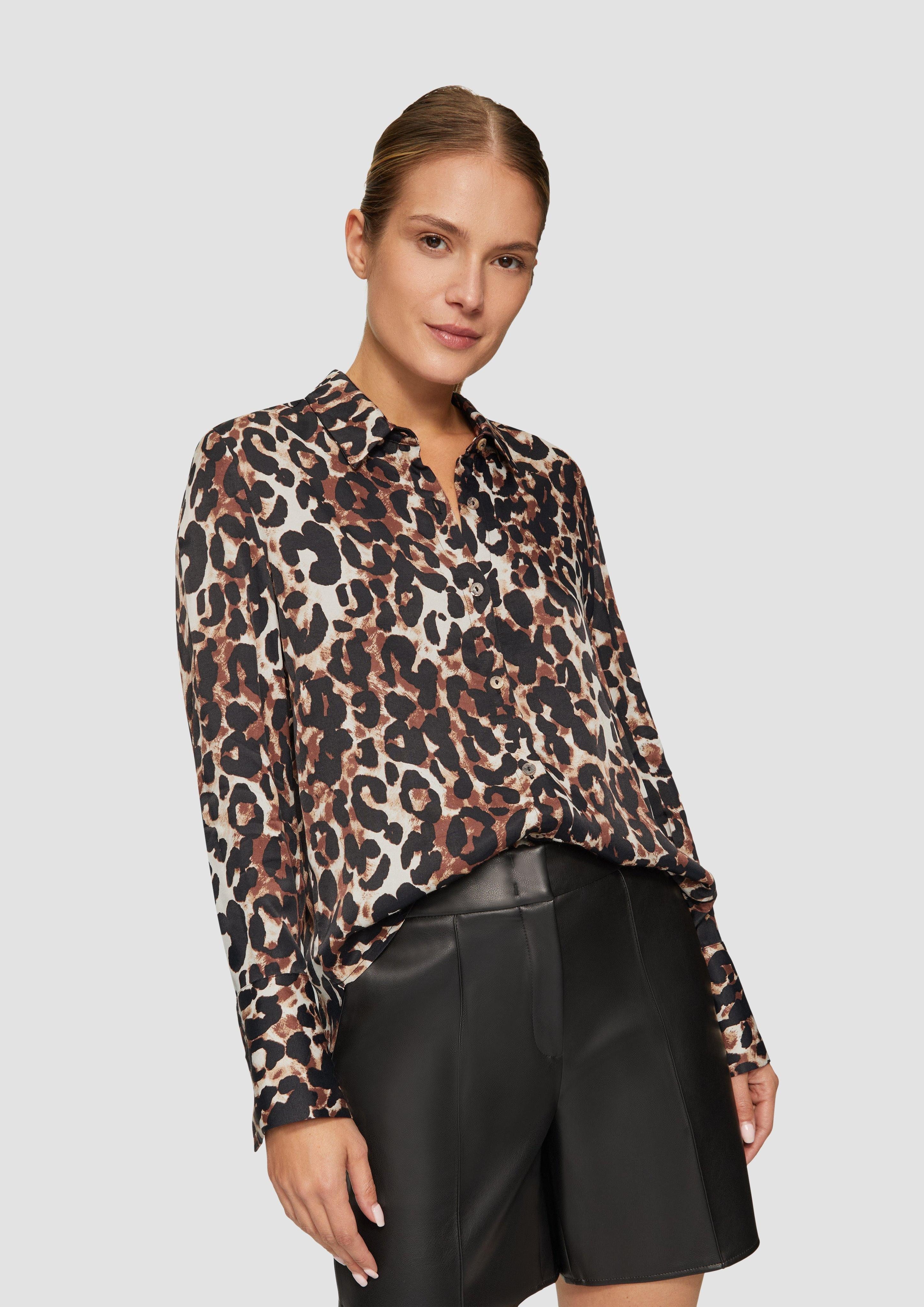 s.Oliver BLACK LABEL Langarmbluse Strukturierte Hemdbluse günstig online kaufen