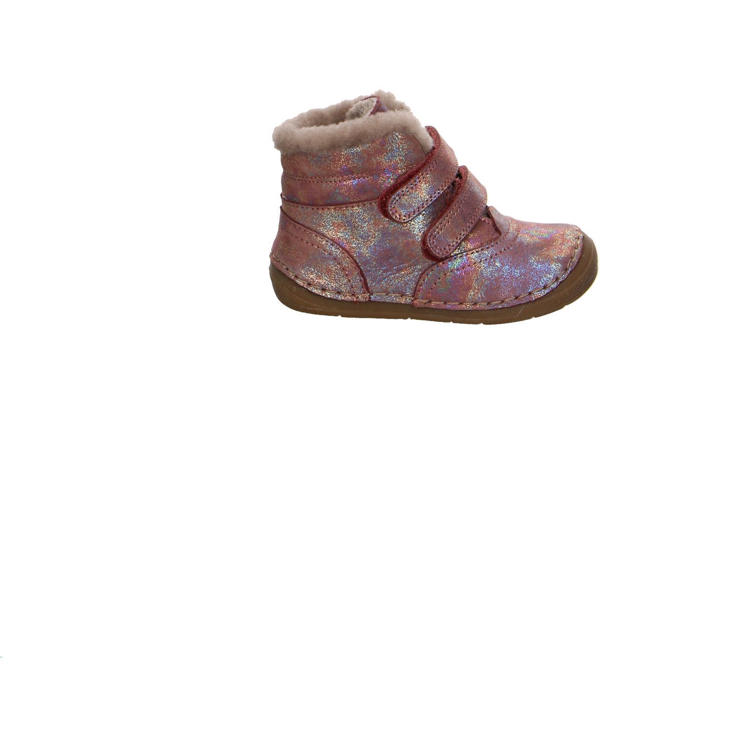 froddo® Froodo Metallic, Glanzleder Klettstiefel Winter Mädchen rot Winterstiefelette