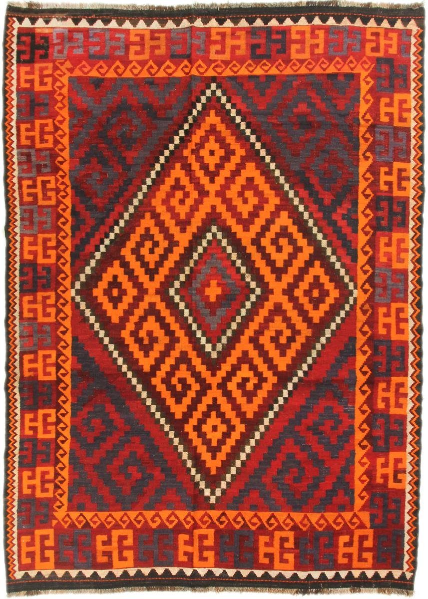 Orientteppich Kelim Afghan Antik 204x276 Handgewebter Orientteppich, Nain Trading, rechteckig, Höhe: 3 mm