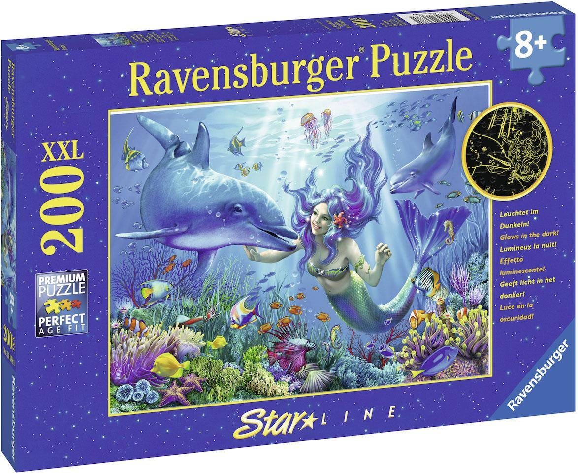 Germany, 200 im FSC® Unterwasserparadies, Puzzle in Leuchtendes Puzzleteile, leuchtet weltweit Made - Wald Ravensburger schützt Dunkeln, -