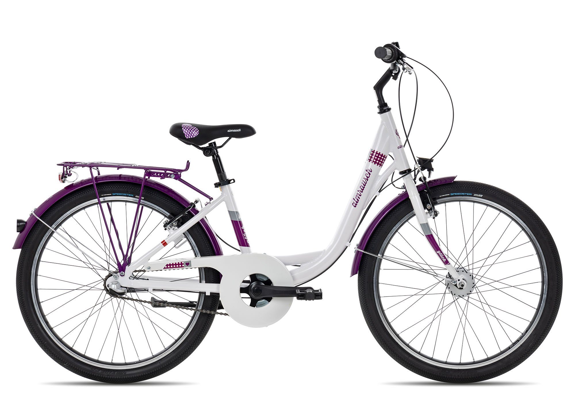 Nexus 24 Kinderfahrrad Rücktritt Almrausch GLÜCK 3 Rücktritt, Schaltwerk, Shimano 3 Gang 3 2023, 24 Nabenschaltung Kinderrad Mädchen Nexus weiß Zoll