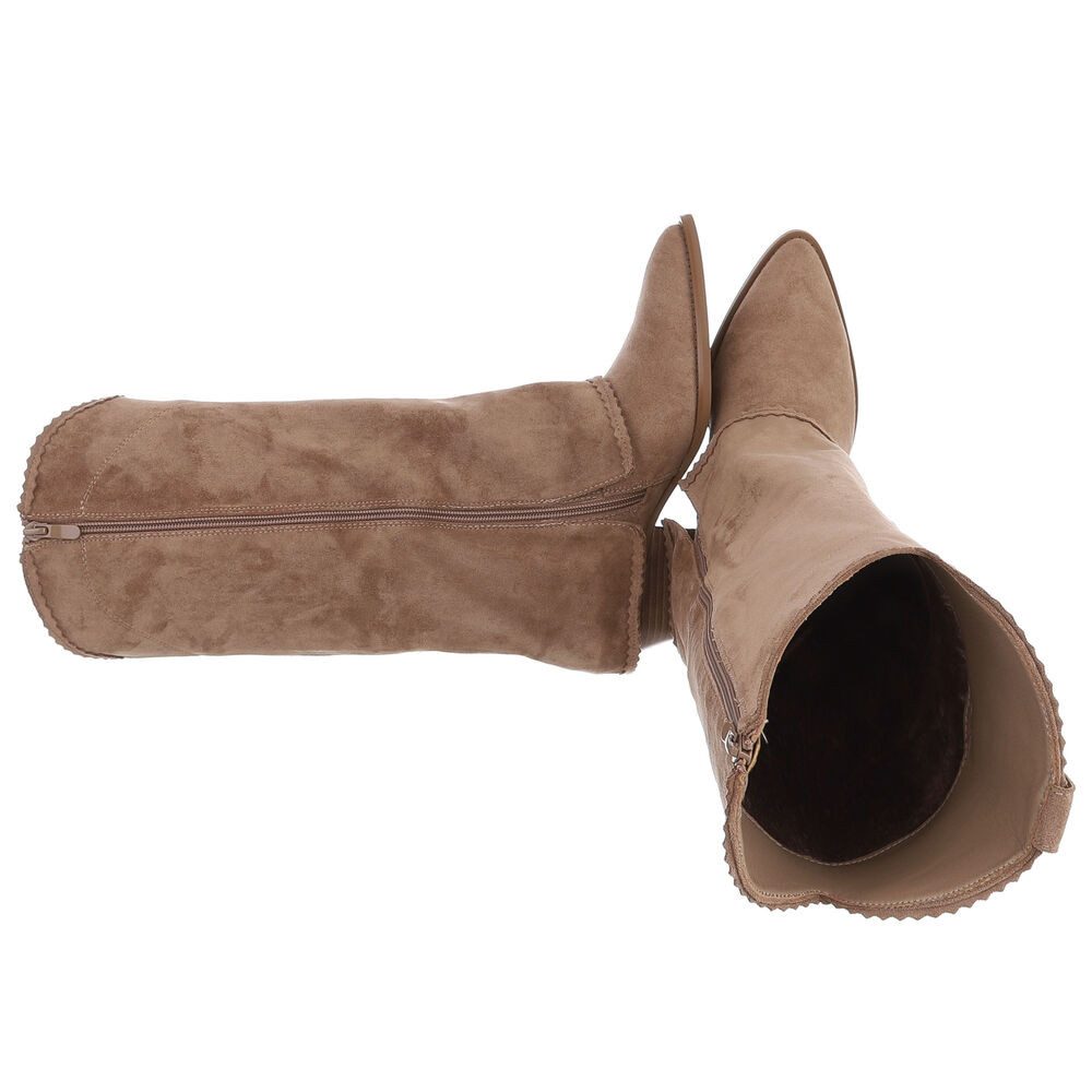 Ital-Design Modische Damen Cowboy-Stiefel mit Fransen und Komfort Westernst günstig online kaufen