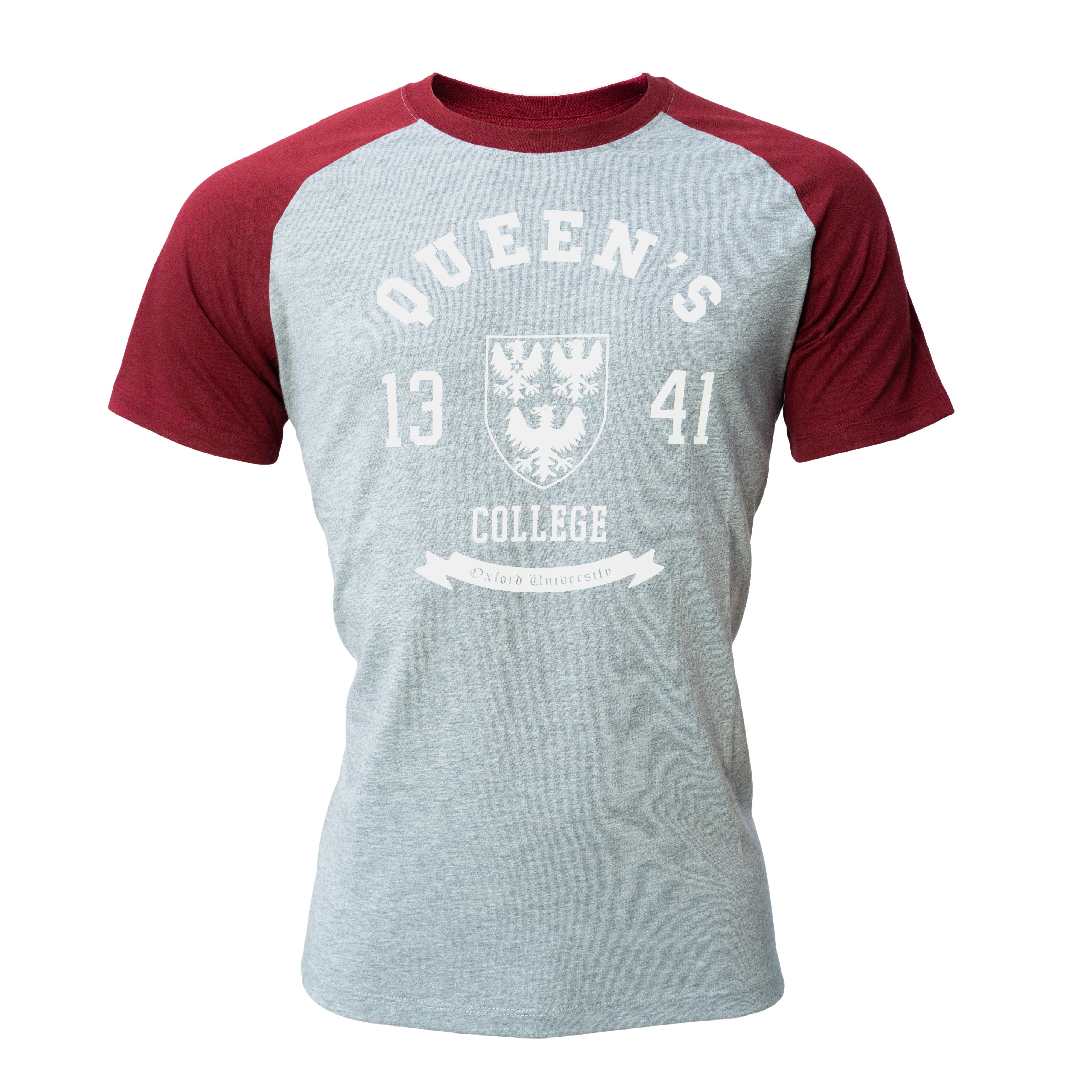 Herren Shirts Oxford University T-Shirt Queens Raglan Rundhals