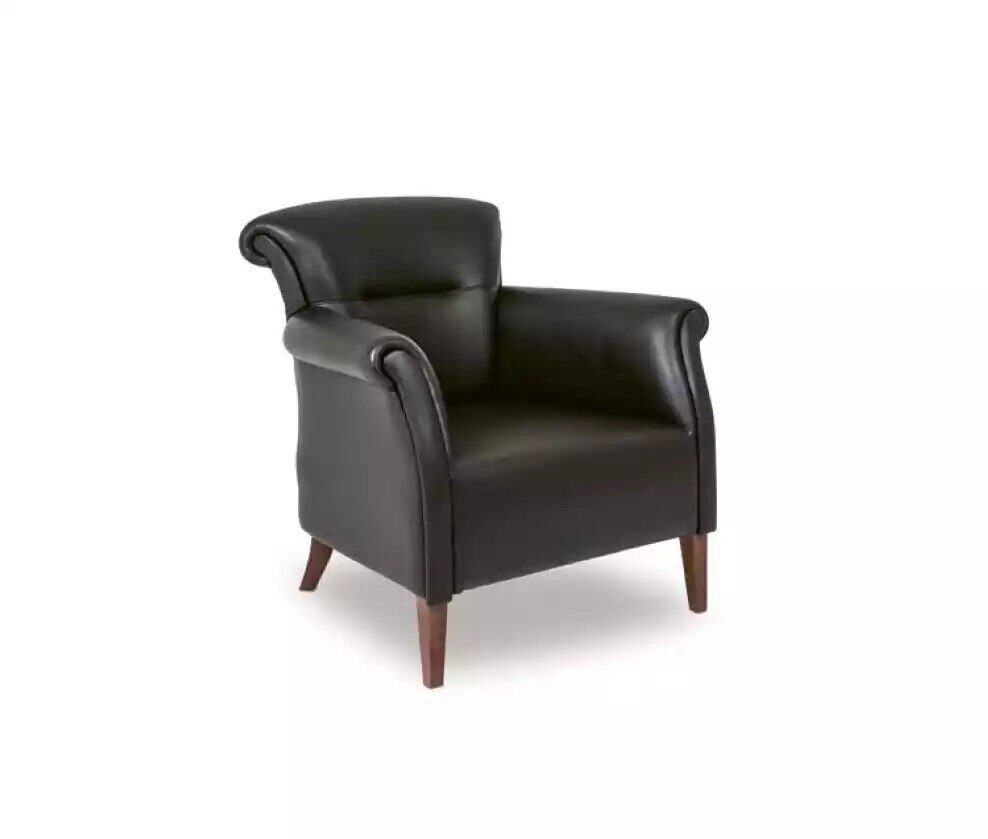 JVmoebel Sessel Schwarzer Sessel Büromöbel Luxus Designer Polstersessel Einsitzer Stil (1-St), Made in Europa