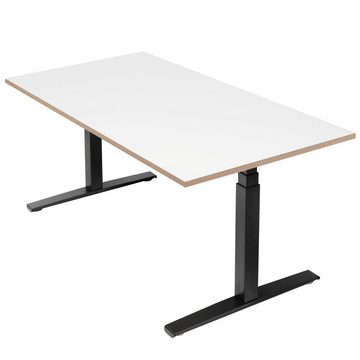 boho office® Schreibtischplatte, Tischplatte in Weiß - 120 x 80 cm - 25mm stark - Multiplexkante
