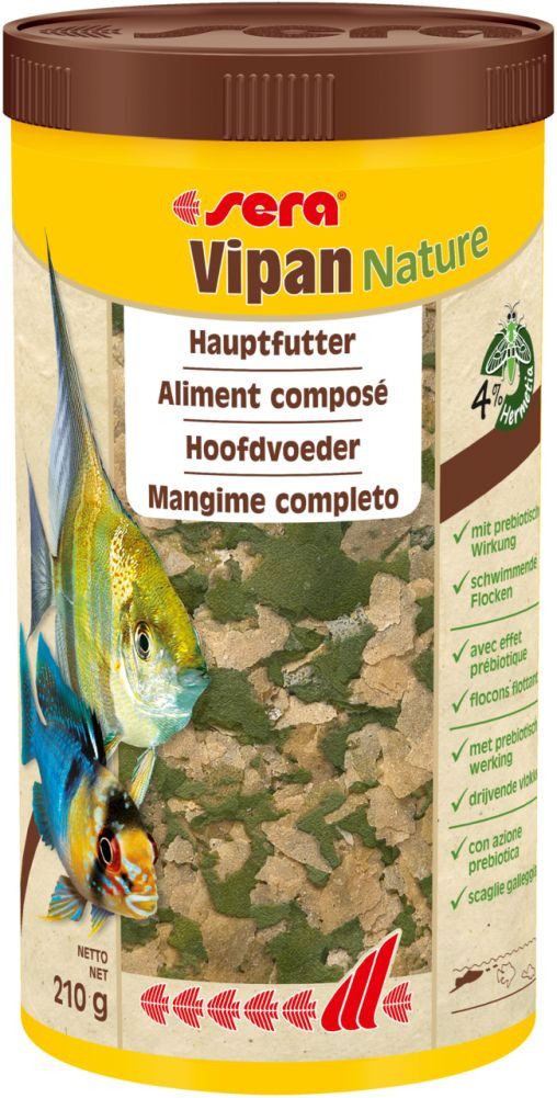 Aquariendeko sera vipan nature, Flockenfutter für Zierfische, 1.000 ml
