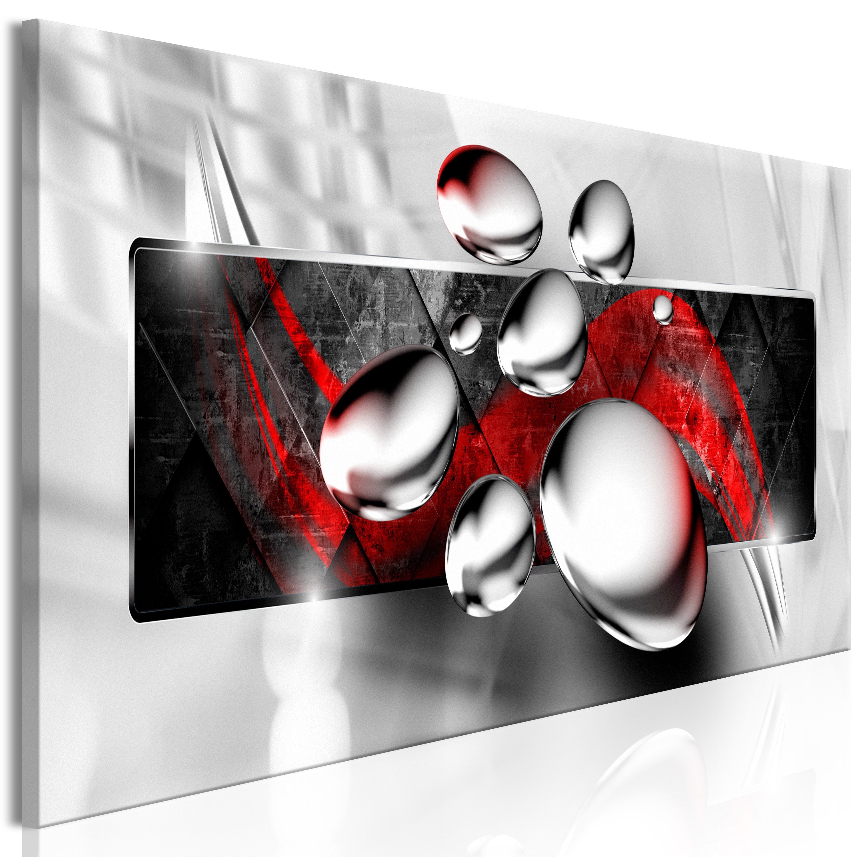 Artgeist Wandbild Shiny Stones (1 Part) Narrow Red