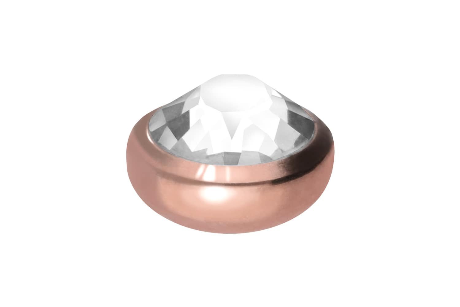 PIERCINGLINE Piercing-Set Chirurgenstahl Schraubdisc KRISTALL (Schraub-Aufsätze, 1-tlg)