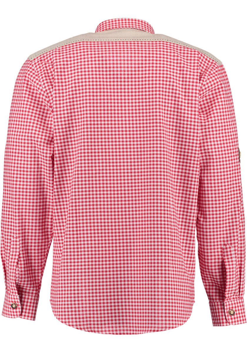 OS Trachten Trachtenhemd Ozido Langarmhemd mit Stickerei auf der Knopfleist günstig online kaufen