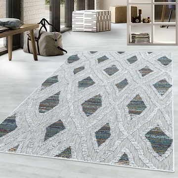 Teppich Boho-Design, Teppium, Rechteckig, Höhe: 10 mm, Outdoor Teppich Multifarbe 3D Boho Design für Küchen Balkon Terrasse