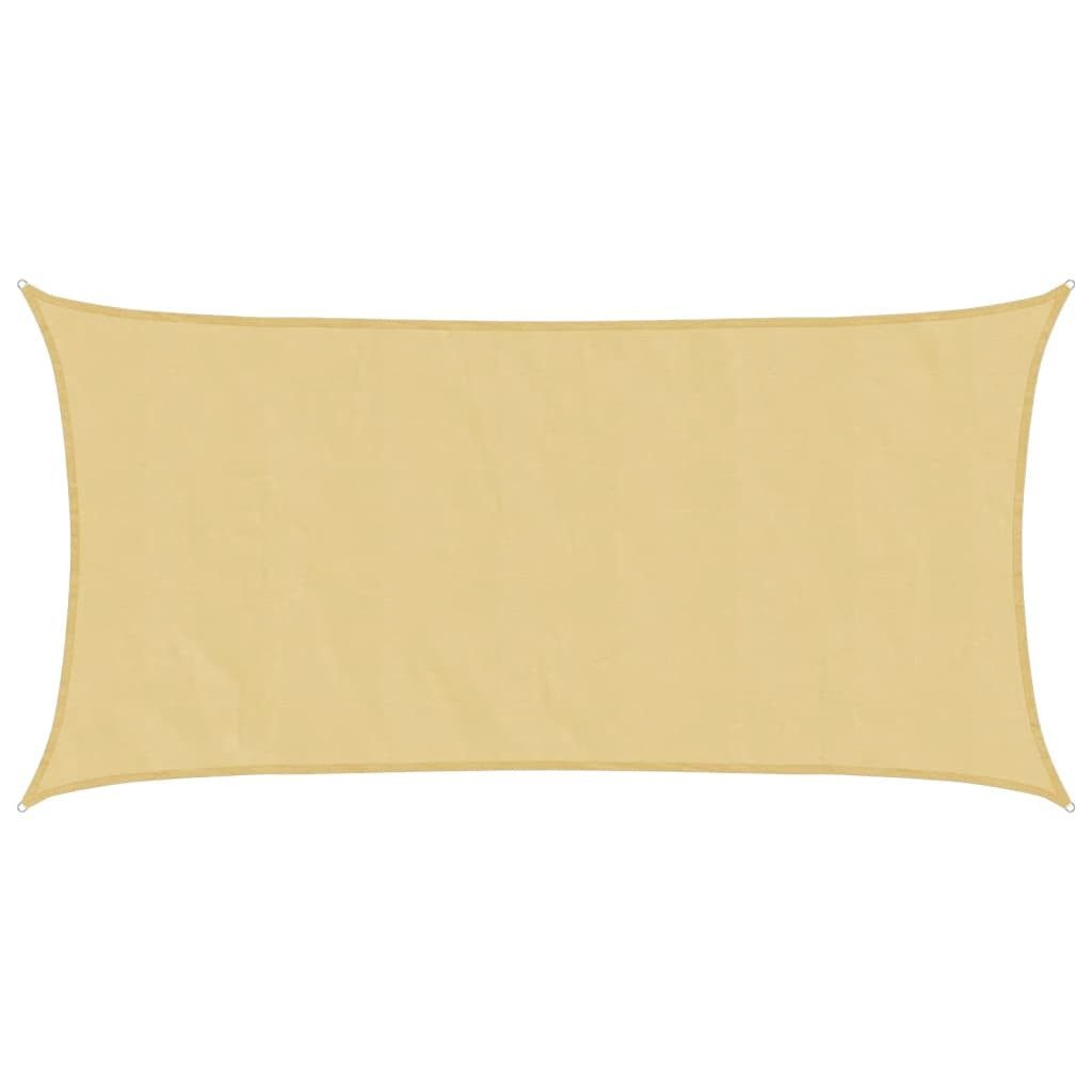 Sonnensegel 2 x 4 m Sonnensegel Sandfarbe 4x2 m 100 Polyester Oxford Wind Sonne Sc