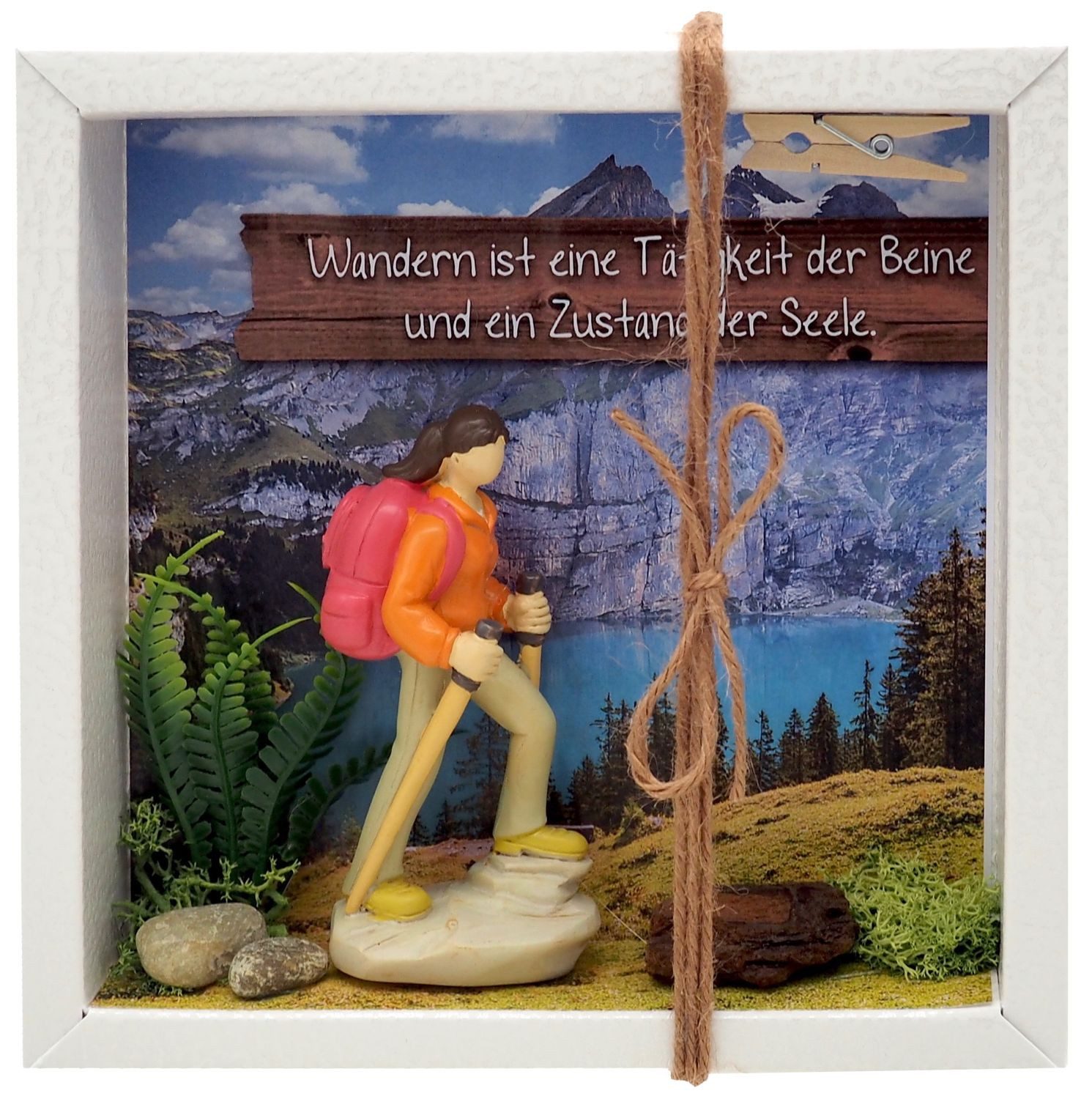 ZauberDeko Geschenkbox Geldgeschenk Verpackung Wanderin Wanderurlaub Berge Reise Geburtstag