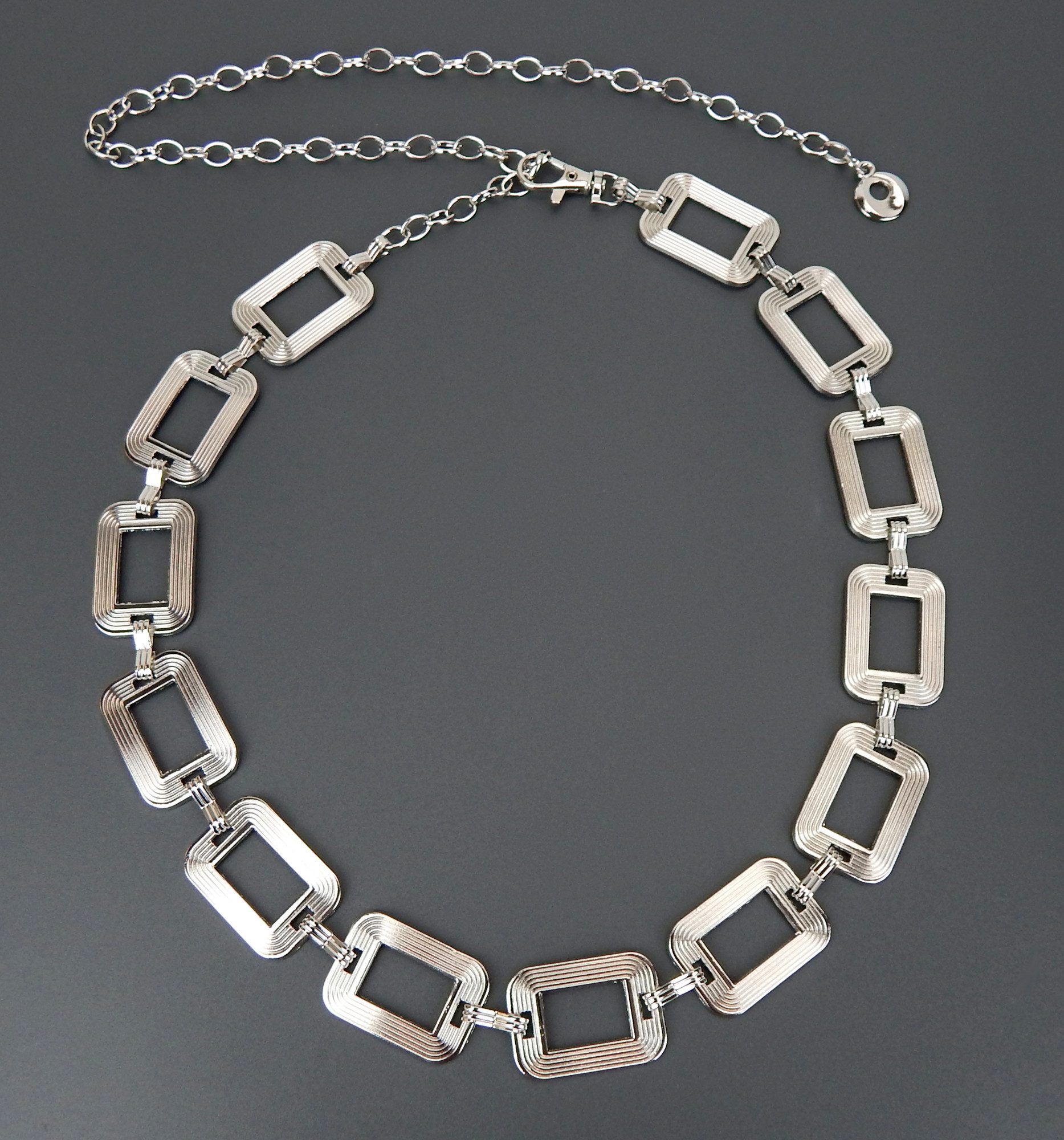 Ella Jonte Kettengürtel Rechtecke 70er Jahre Style verstellbar Vintage günstig online kaufen