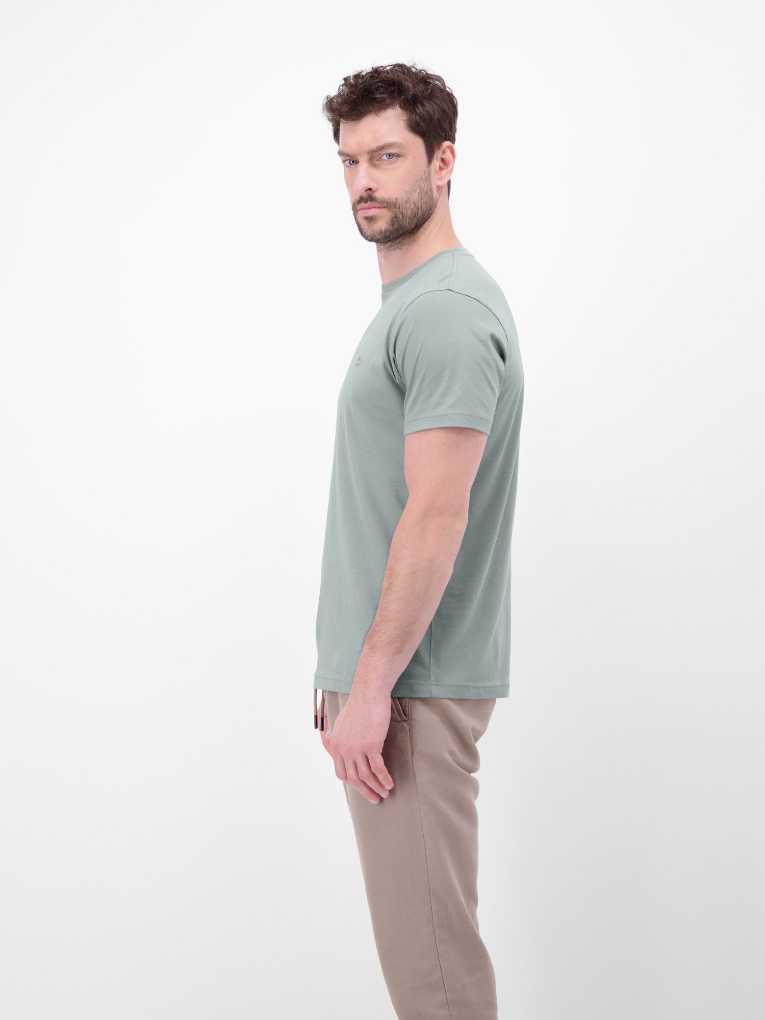 LERROS Rundhalsshirt Rundhals T-Shirt aus Baumwolle 100% Baumwolle, einfarbig, angenehmer Tragekomfort