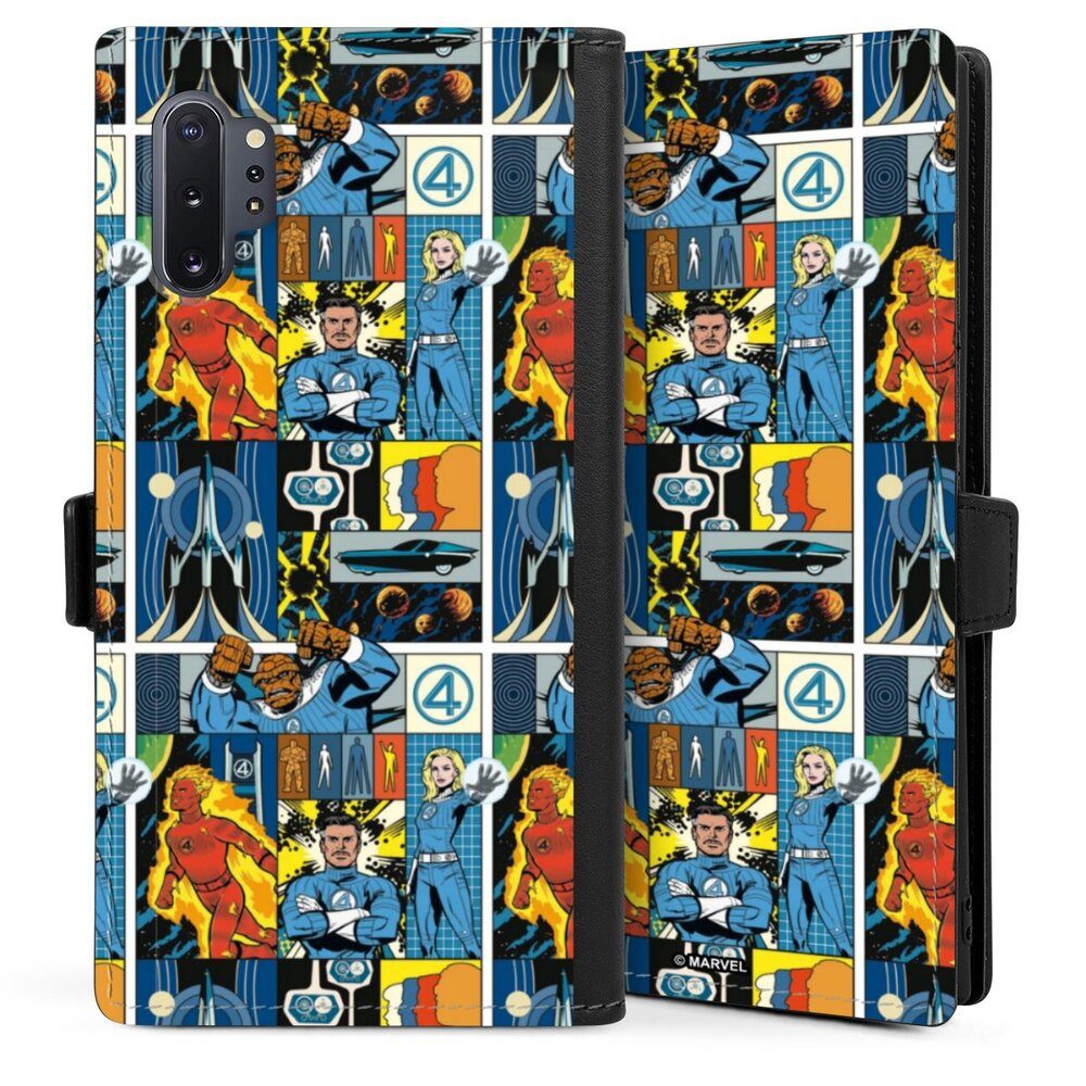 DeinDesign Handyhülle Marvel The Fantastic Four Offizielles Lizenzprodukt, Samsung Galaxy Note 10 Plus Hülle Handy Flip Case Wallet Cover