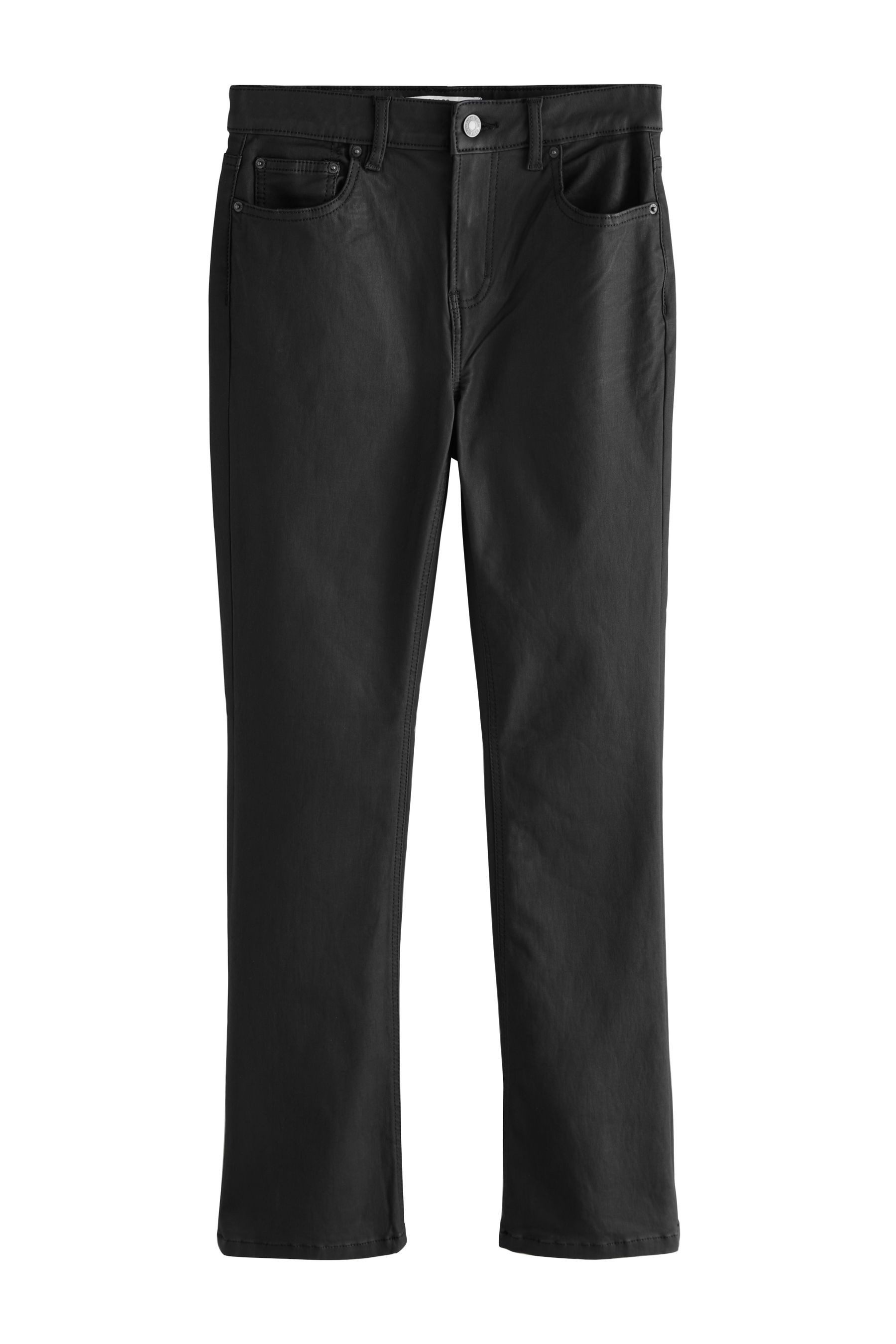 Next Bootcut-Jeans Beschichtete Bootcut-Jeans aus Denim, Hourglass (1-tlg)