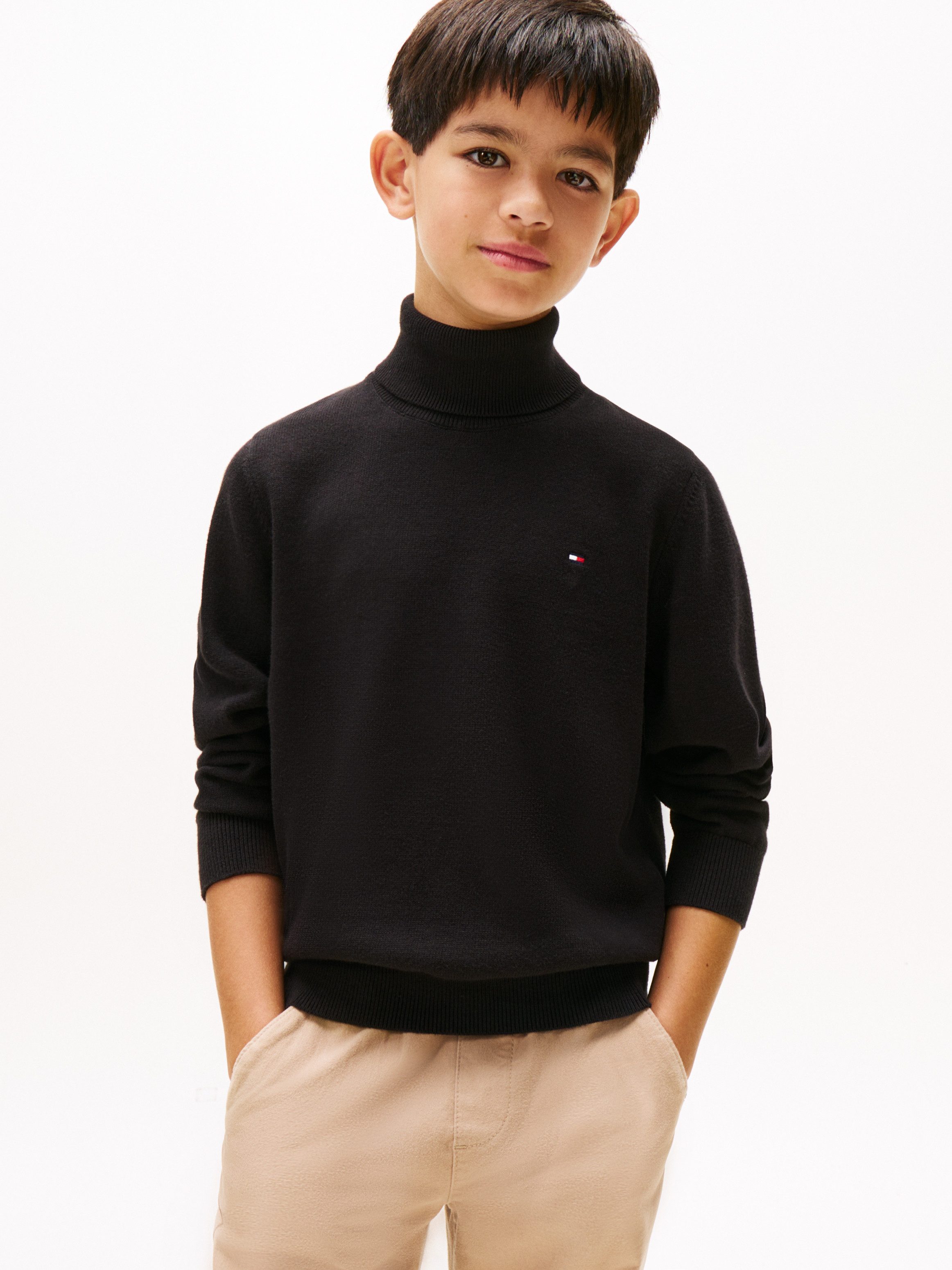 Tommy Hilfiger Вязаные свитера COTTON TURTLE NECK SWEATER Kinder bis 16 Jahre