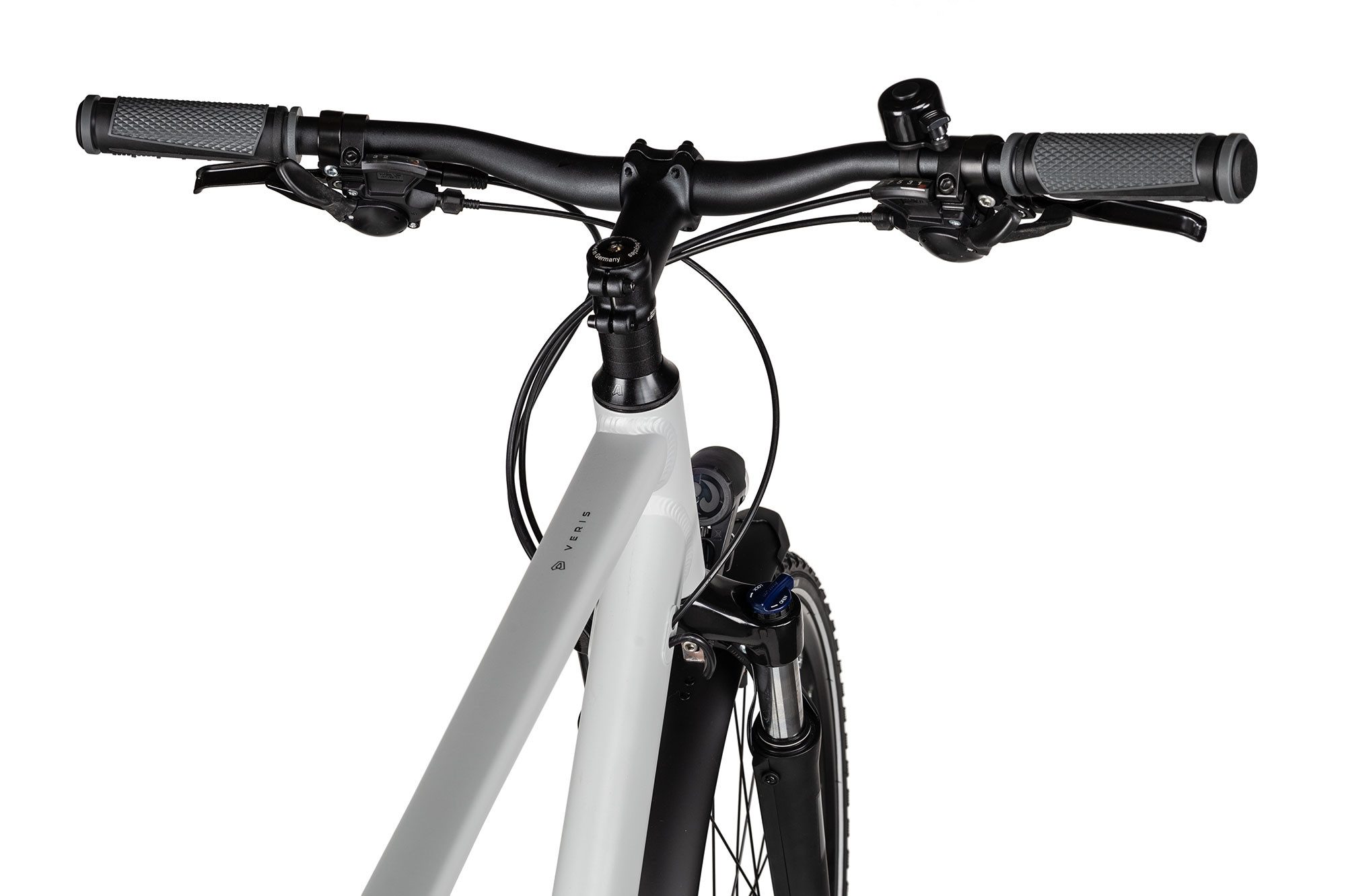Axess Crossrad VERIS STREET, 27 Gang Shimano RD-Alivio M3100-9 Schaltwerk, Kettenschaltung, Herrenrad 28 Zoll 27-Gang weiß – Bild 4 von 5