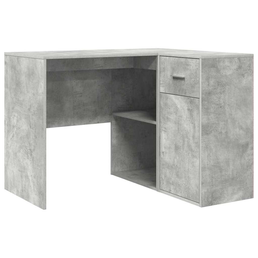 vidaXL Schreibtisch Eckschreibtisch Beton Grau 102 x 50 x 75 cm Holzwerkstoff (1-St)