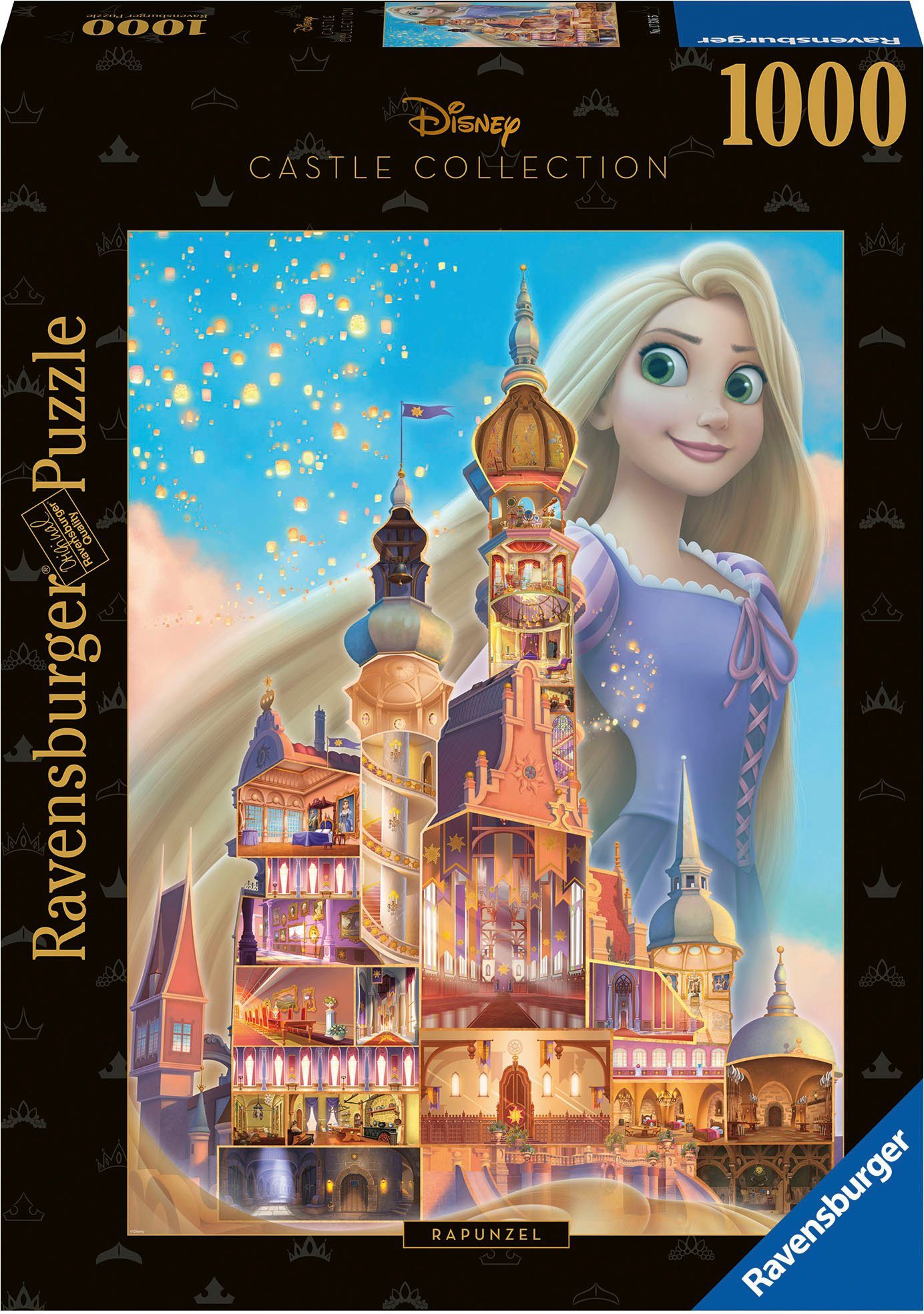 Ravensburger Puzzle Disney Castle Collection, Rapunzel, 1000 Puzzleteile, Made in Germany