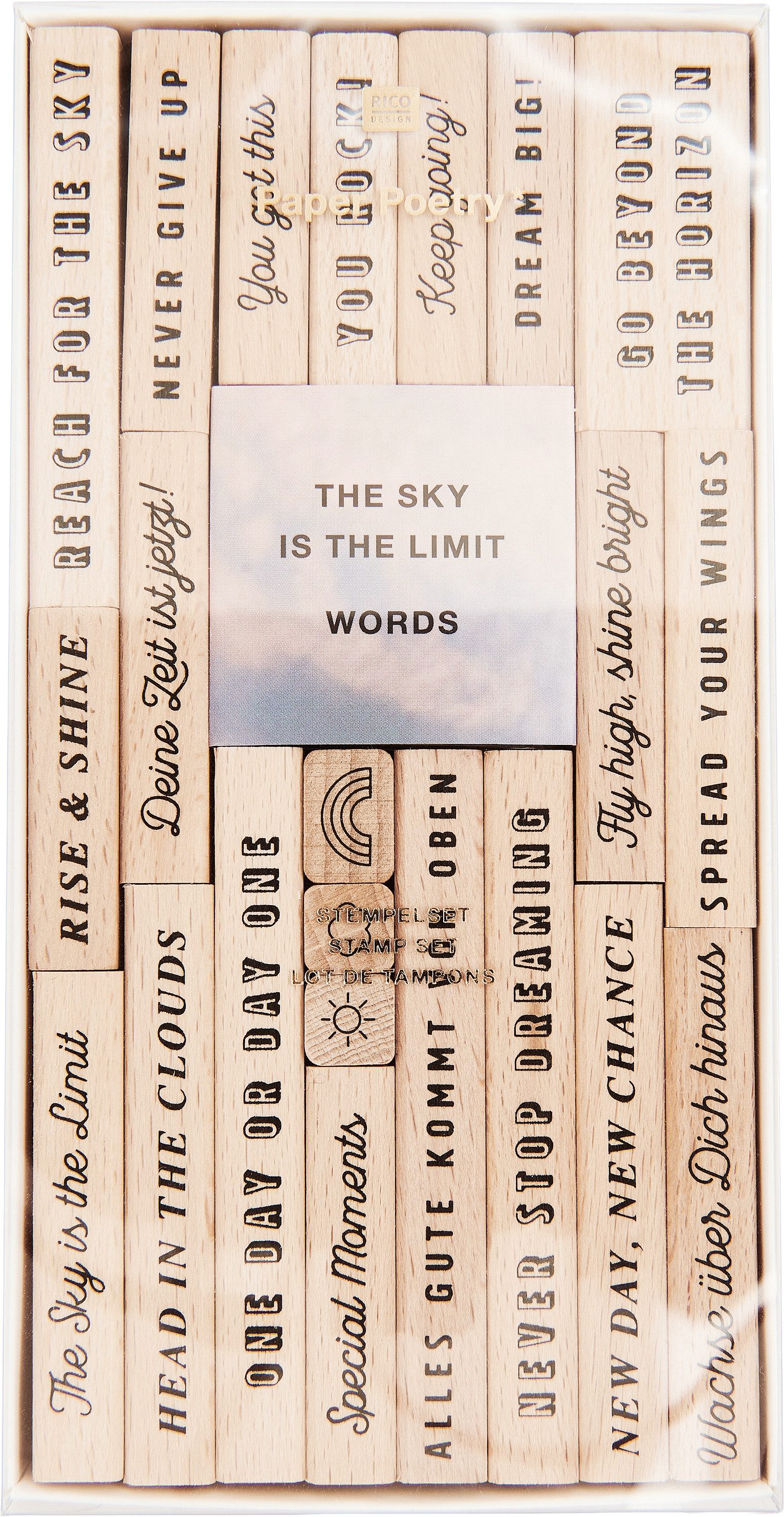 Rico Design Stempel Stempel-Set The Sky is the Limit, 8 x 15 cm