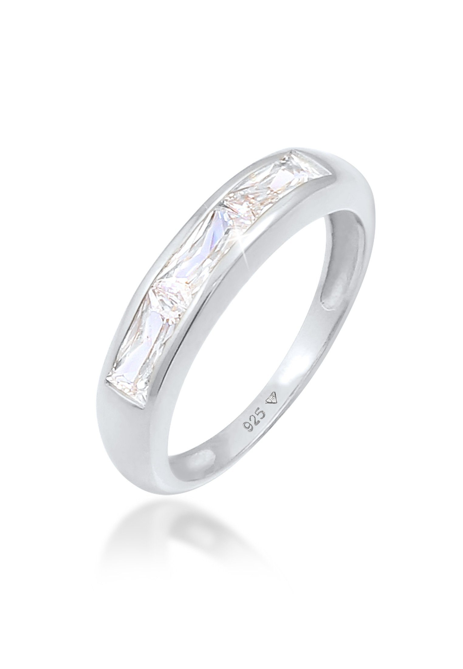 Elli Fingerring Zirkonia Funkelnd Rechteck 925 Silber günstig online kaufen