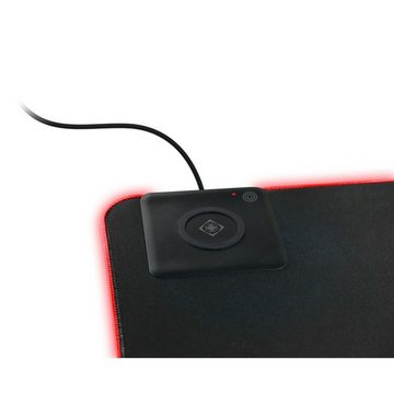 DELTACO Gaming Mauspad GAMING RGB Mauspad kabelloses Laden extra breit leicht zu reinigen, inkl. 5 Jahre Herstellergarantie