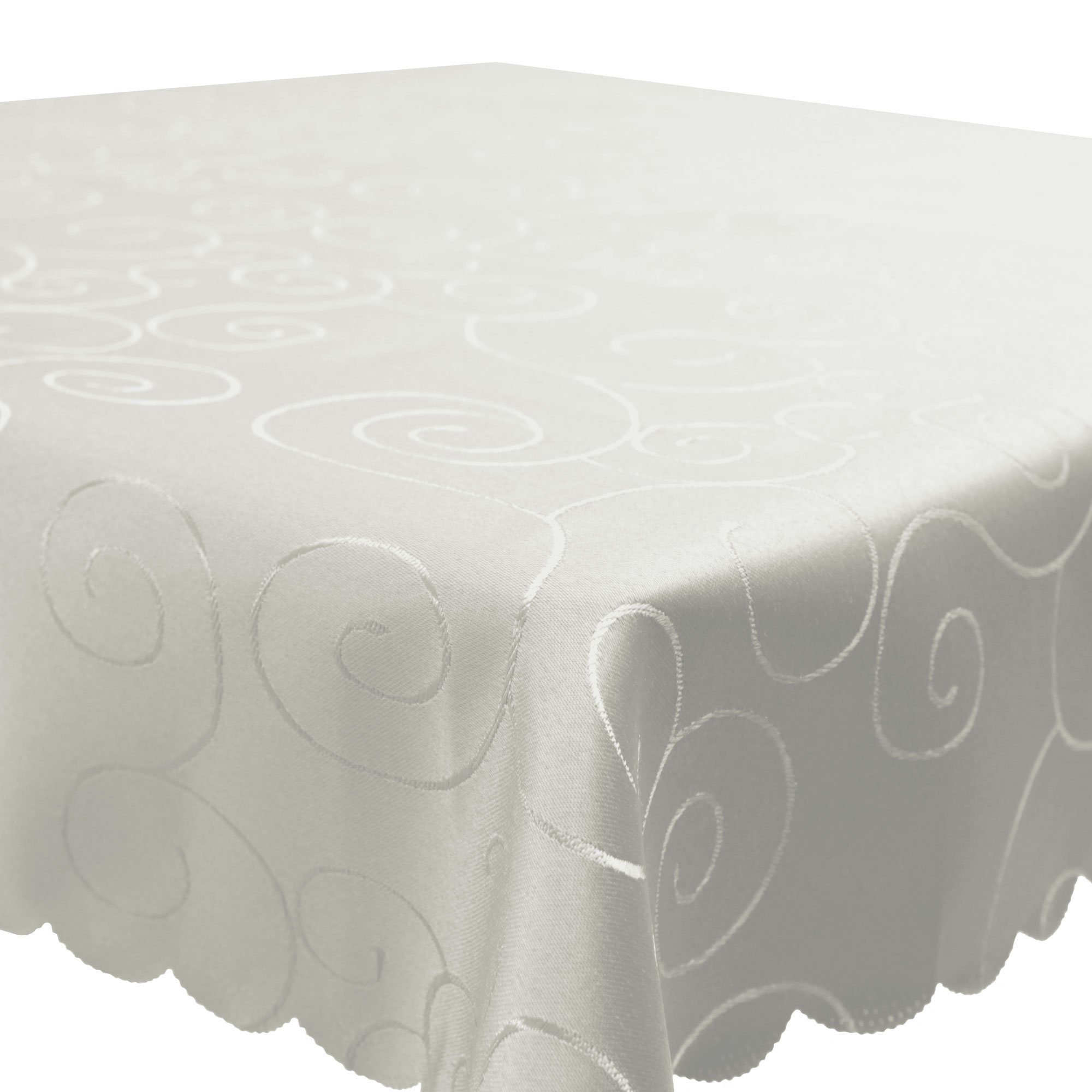 Haus und Deko Tischdecke Tischdecke Damast Ornamente eckig Circle Struktur günstig online kaufen