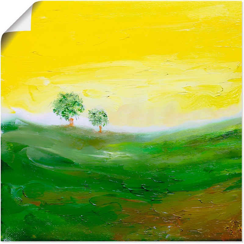 Artland Wandbild »Sonniger Tag«, Wiesen & Bäume (1 St), als Leinwandbild, Wandaufkleber oder Poster in versch. Größen