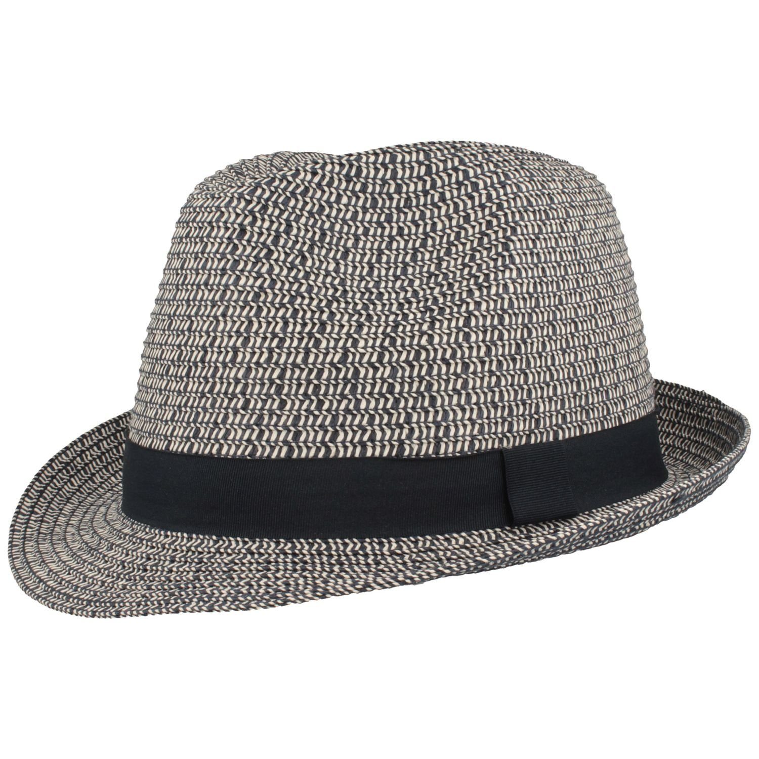 Breiter Strohhut knautschbarer Borten-Trilby günstig online kaufen