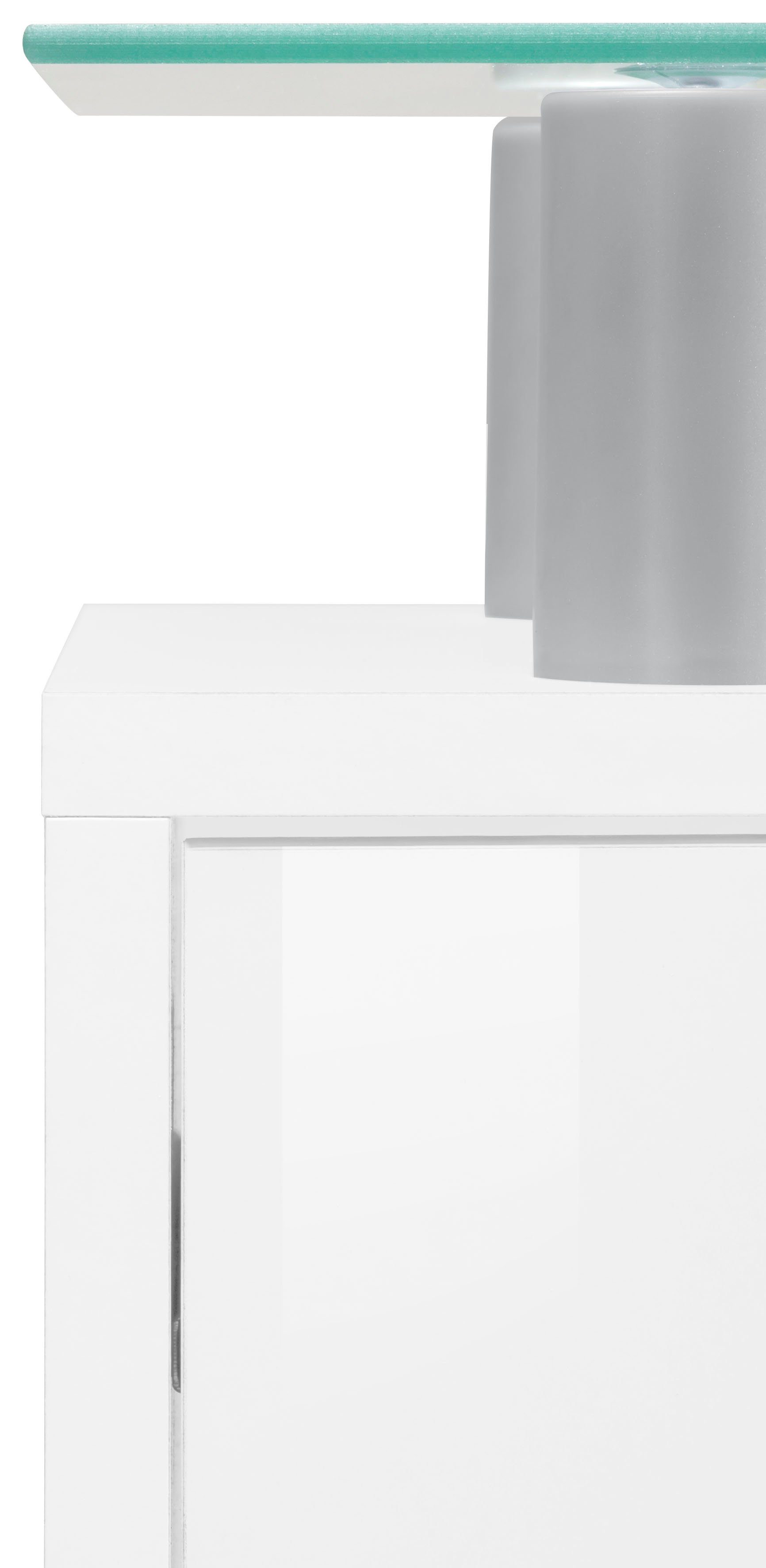 borchardt Möbel Schuhschrank weiß stehend 89 cm, matt/weiß Hochglanz Oliva Breite
