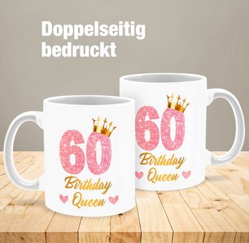 Shirtracer Tasse 60 Birthday Queen Geburtstags Königin Geburtstagsgeschenk 60, Keramik, 60. Geburtstag Tasse