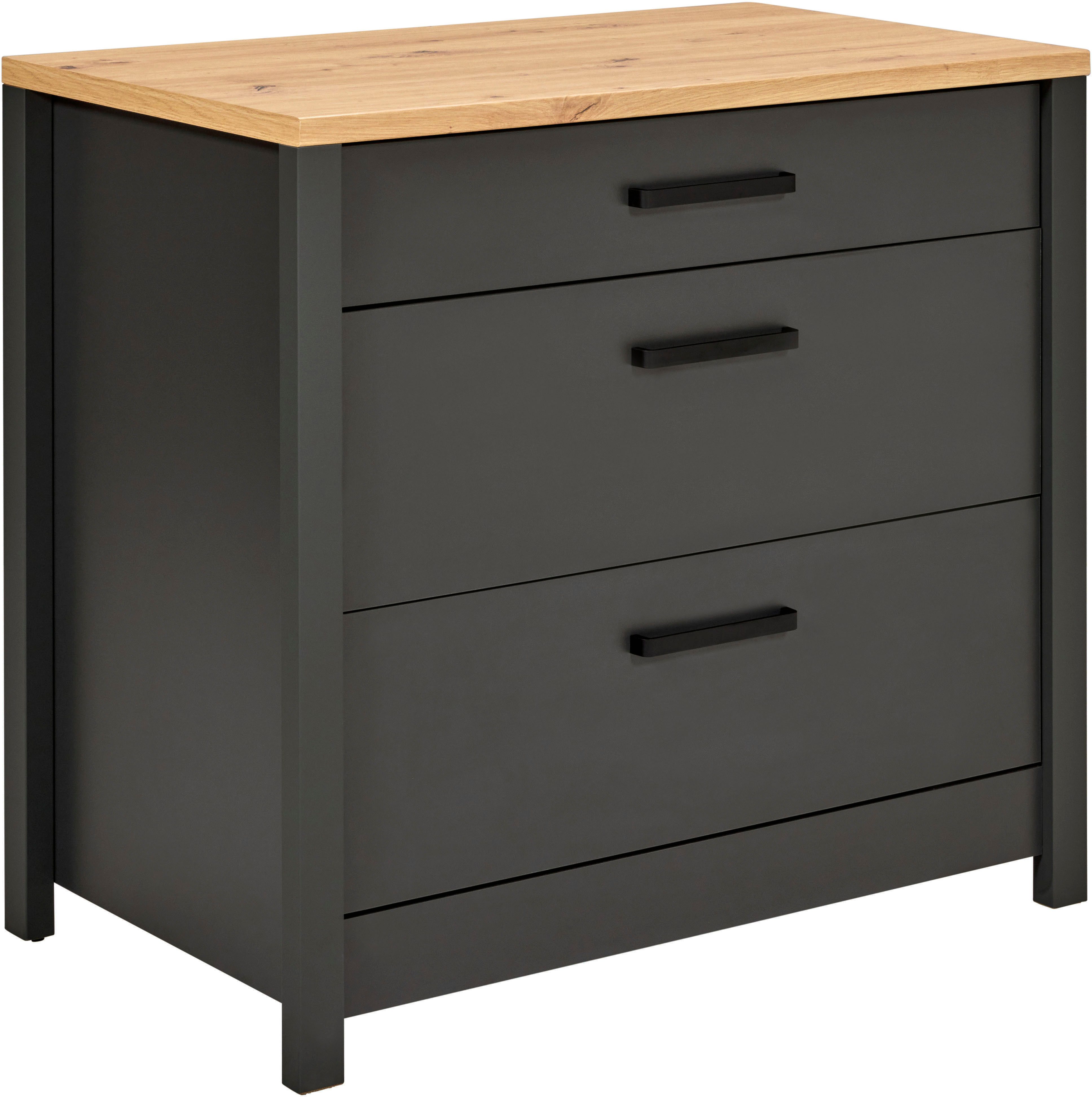 Inter Link Unterschrank Veneto (1-St) Für 60/90-cm Kochfeld, Soft-Close, Füße höhenverstellbar, 100x60x92