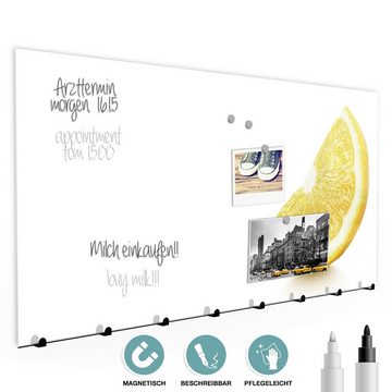 Primedeco Garderobenpaneel Magnetwand und Memoboard aus Glas Zitronenschnitz