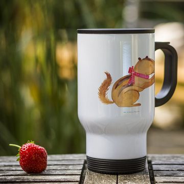 Mr. & Mrs. Panda Thermobecher Eichhörnchen Smoothie - Weiß - Geschenk, Kaffeebecher, Tiermotive, lu, Edelstahl, Umweltfreundlich