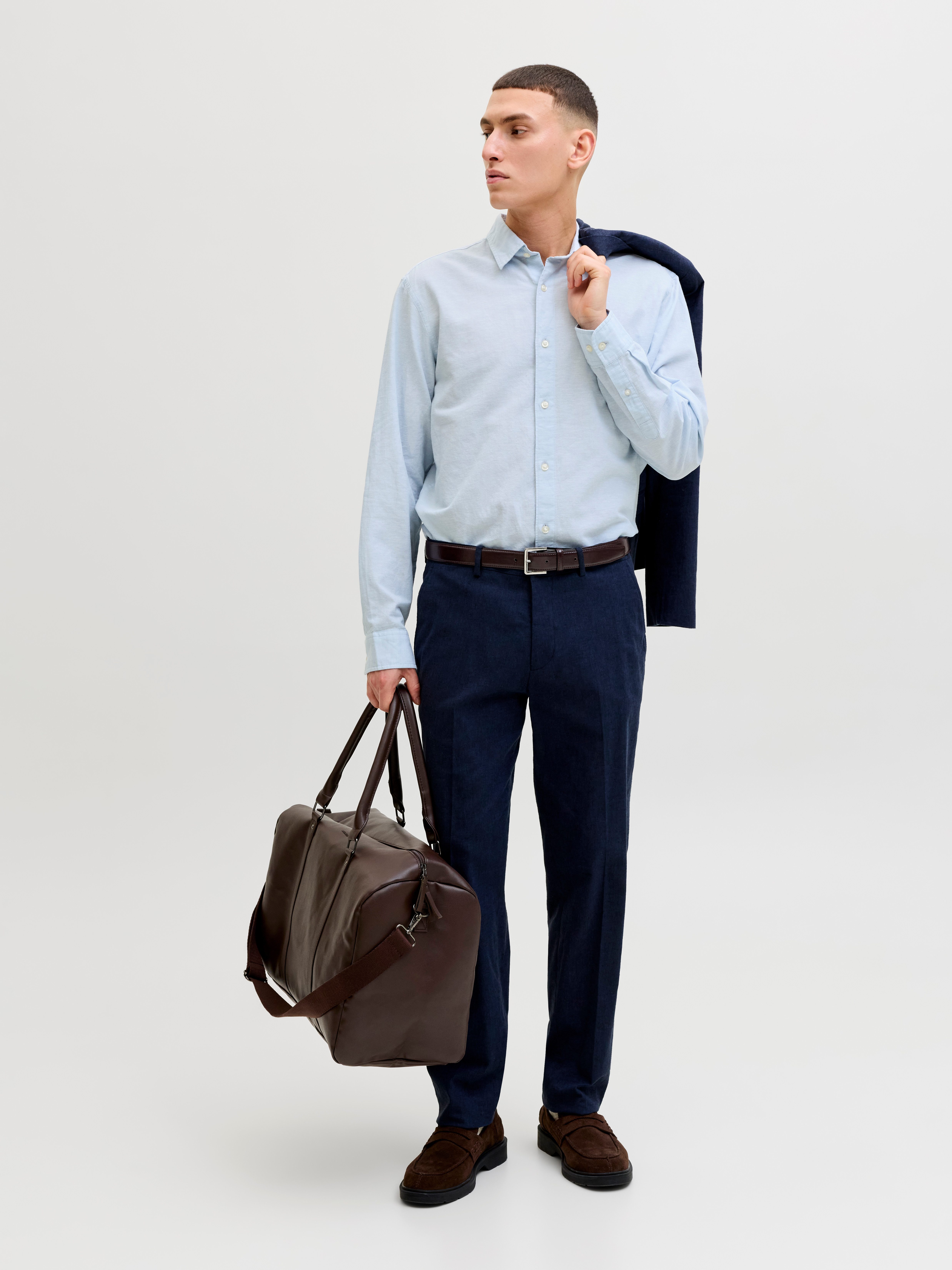 Jack & Jones Langarmhemd JJEBREEZE LINEN BLEND SHIRT L/S SN mit Knopfleiste – Bild 5 von 5