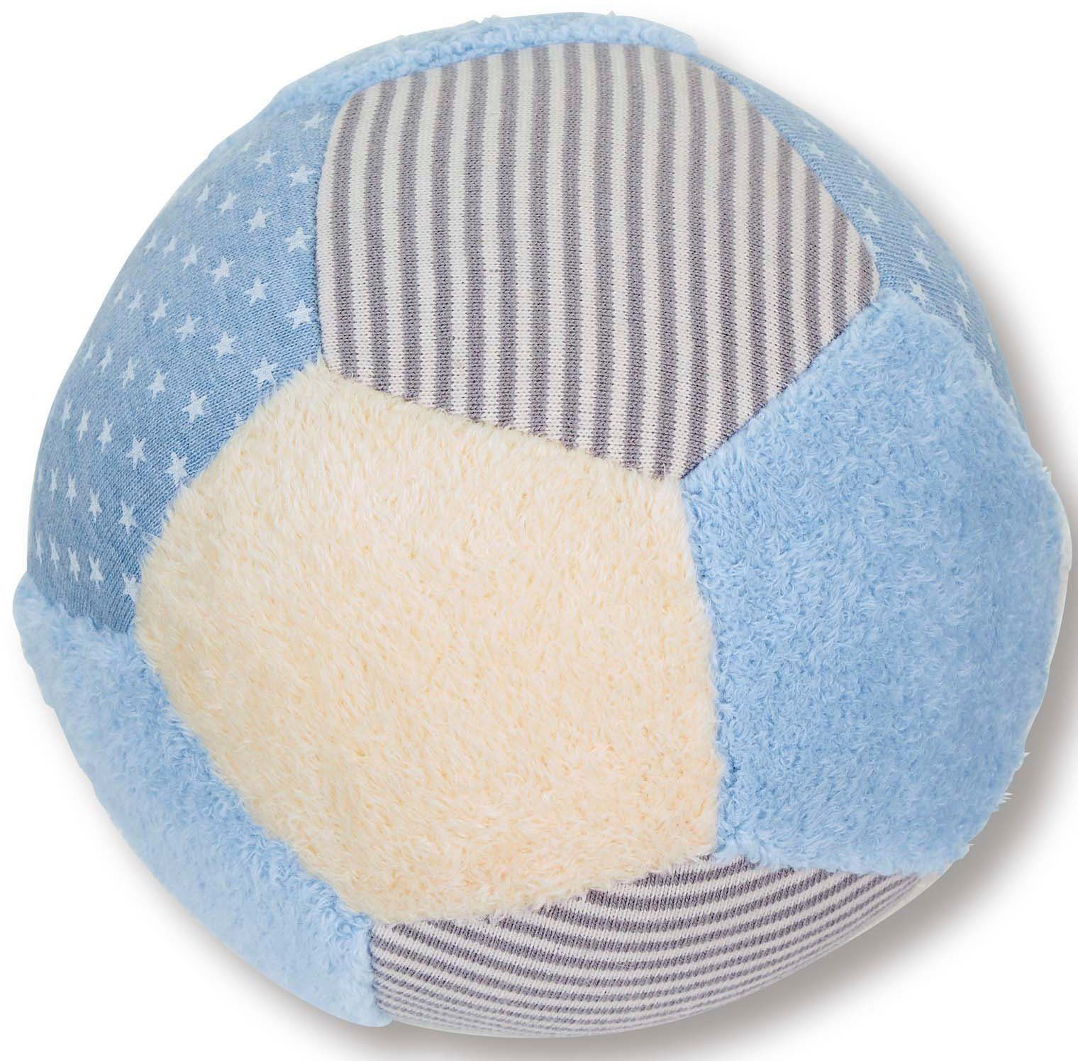 Softball Stoff, blau/beige